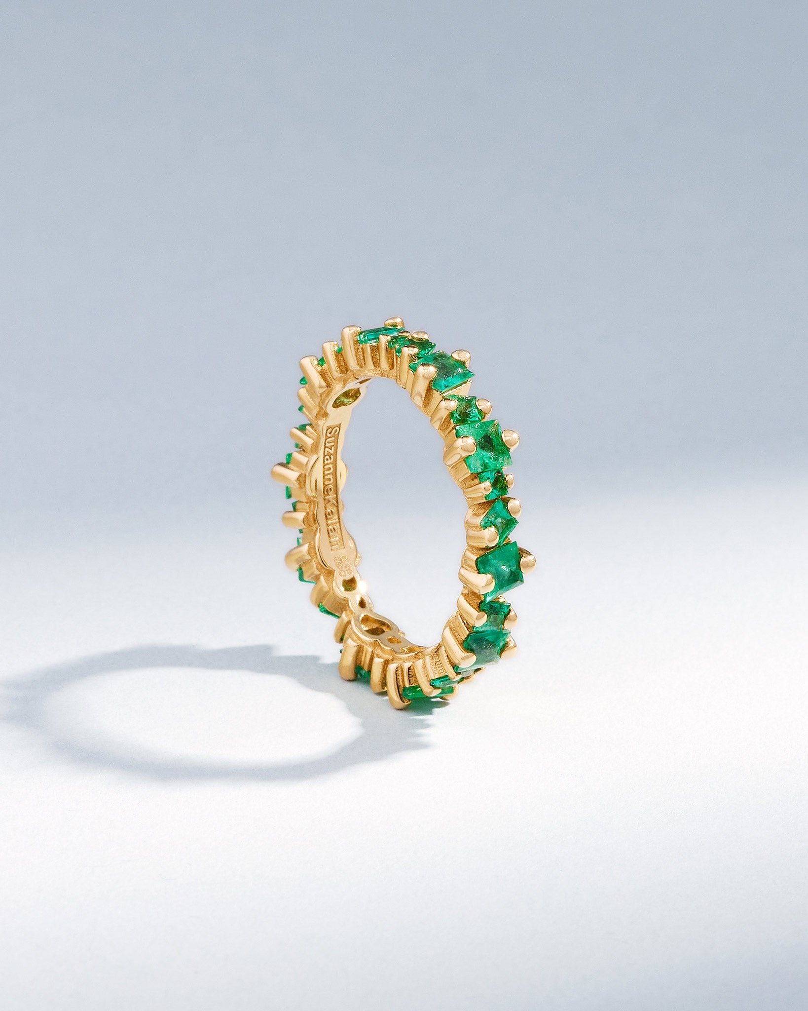 Suzanne Kalan Princess Anna Emerald Eternity Band in 18k yellow gold