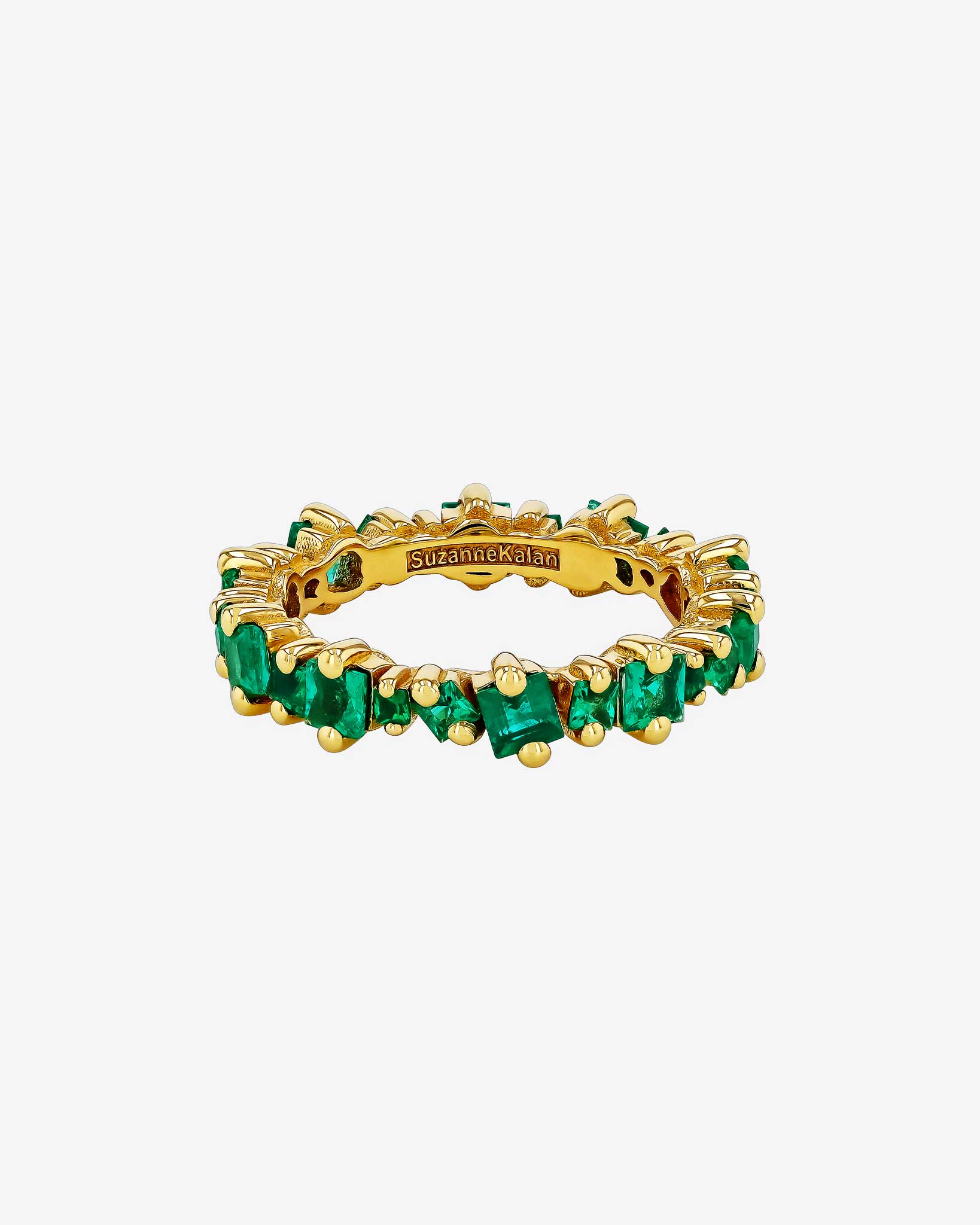 Suzanne Kalan Princess Anna Emerald Eternity Band in 18k yellow gold