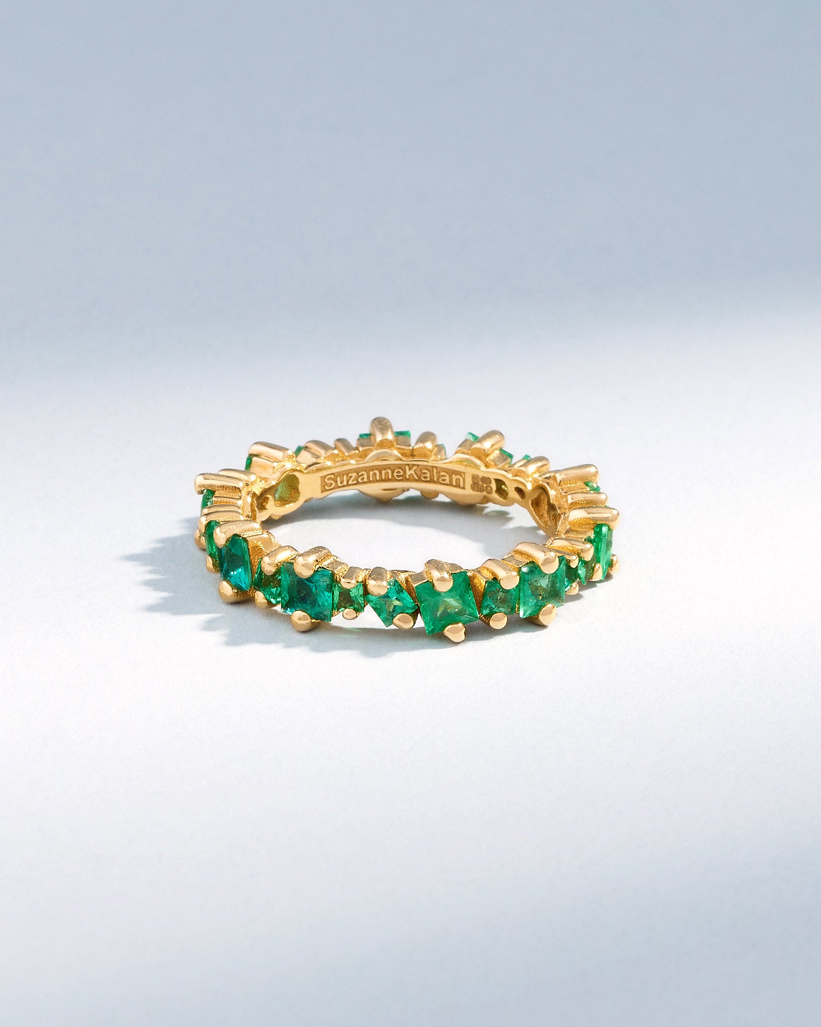 Suzanne Kalan Princess Anna Emerald Eternity Band in 18k yellow gold