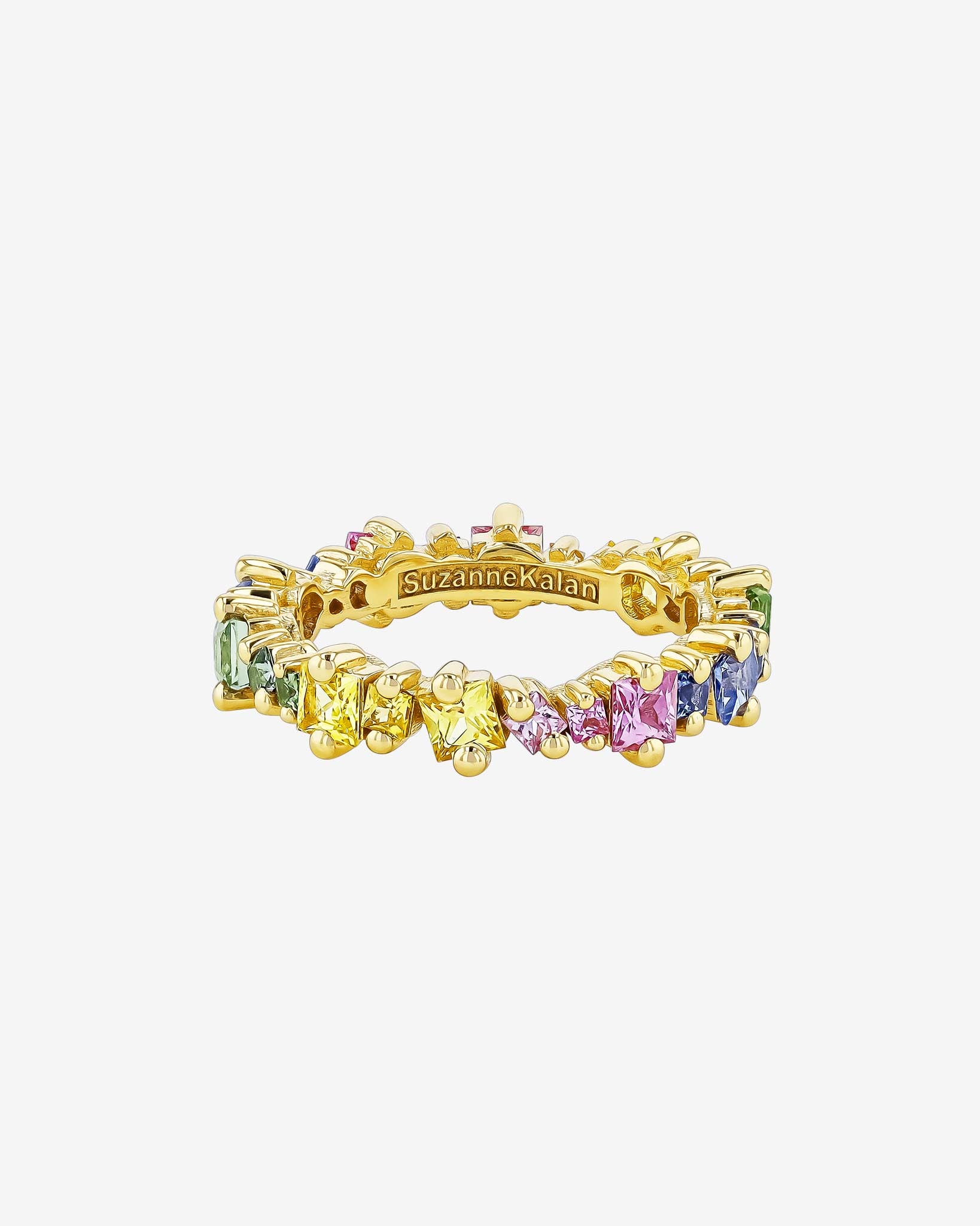 Suzanne Kalan Princess Anna Pastel Sapphire Eternity Band in 18k yellow gold