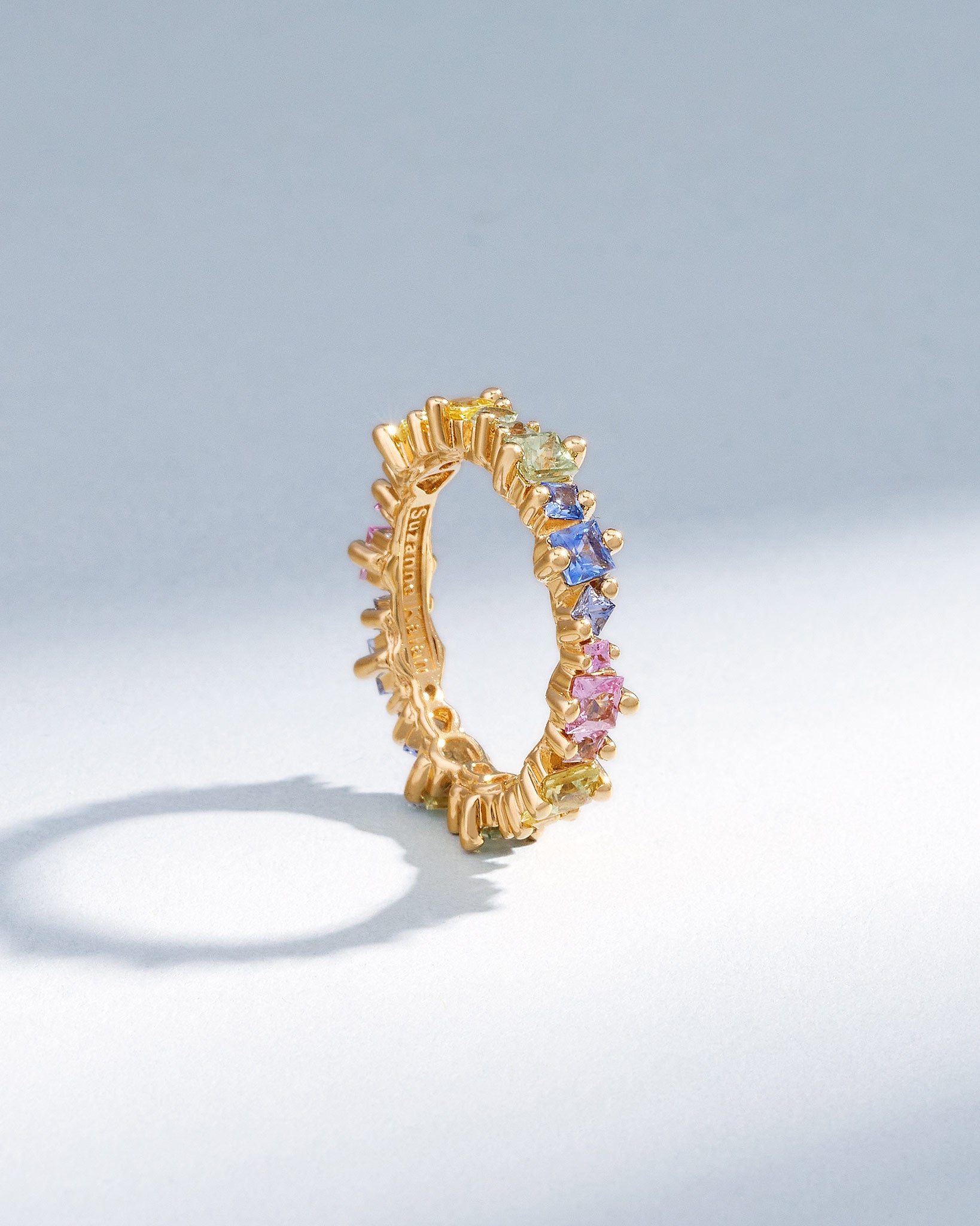 Suzanne Kalan Princess Anna Pastel Sapphire Eternity Band in 18k yellow gold