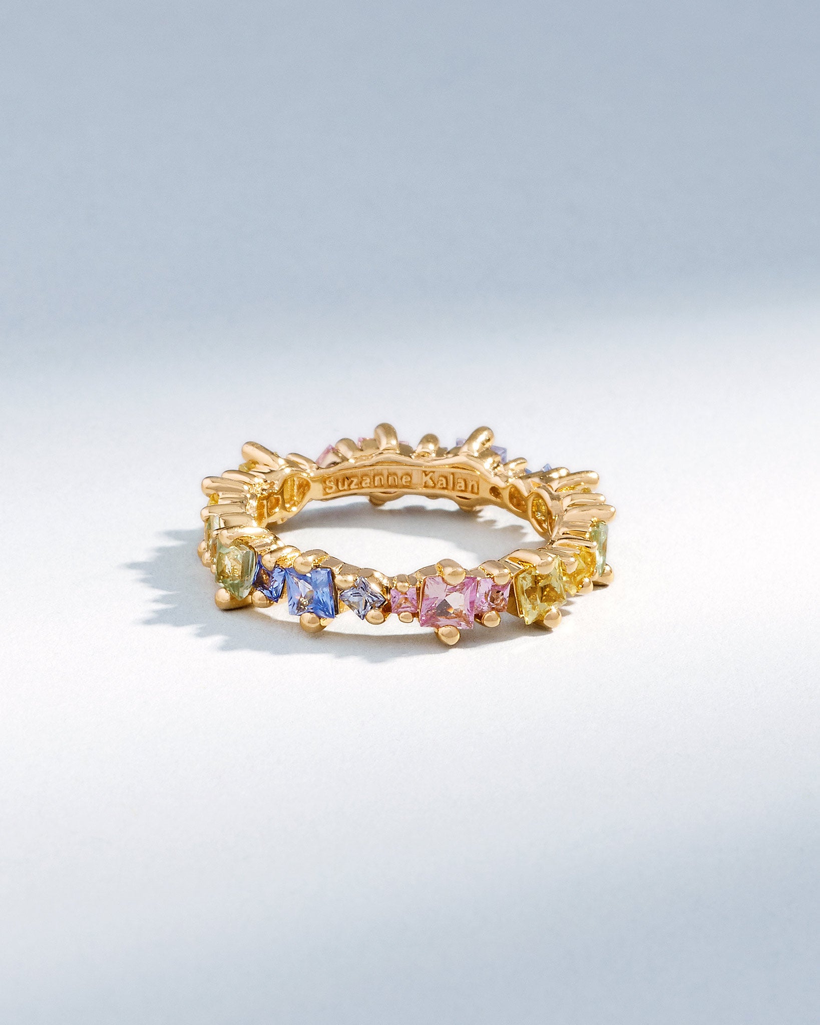 Suzanne Kalan Princess Anna Pastel Sapphire Eternity Band in 18k yellow gold