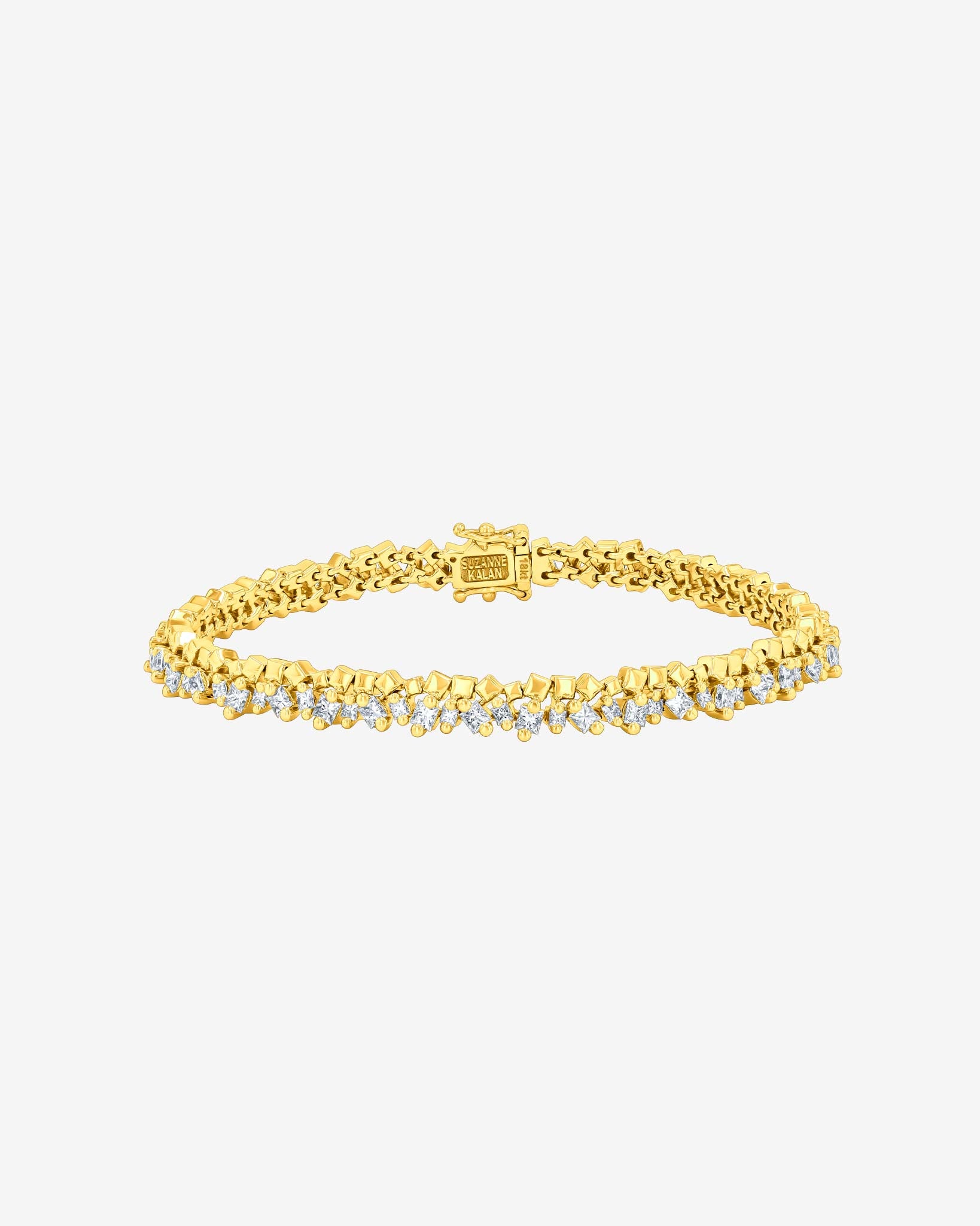 Suzanne Kalan Golden Diamond Tennis Bracelet in 18k yellow gold