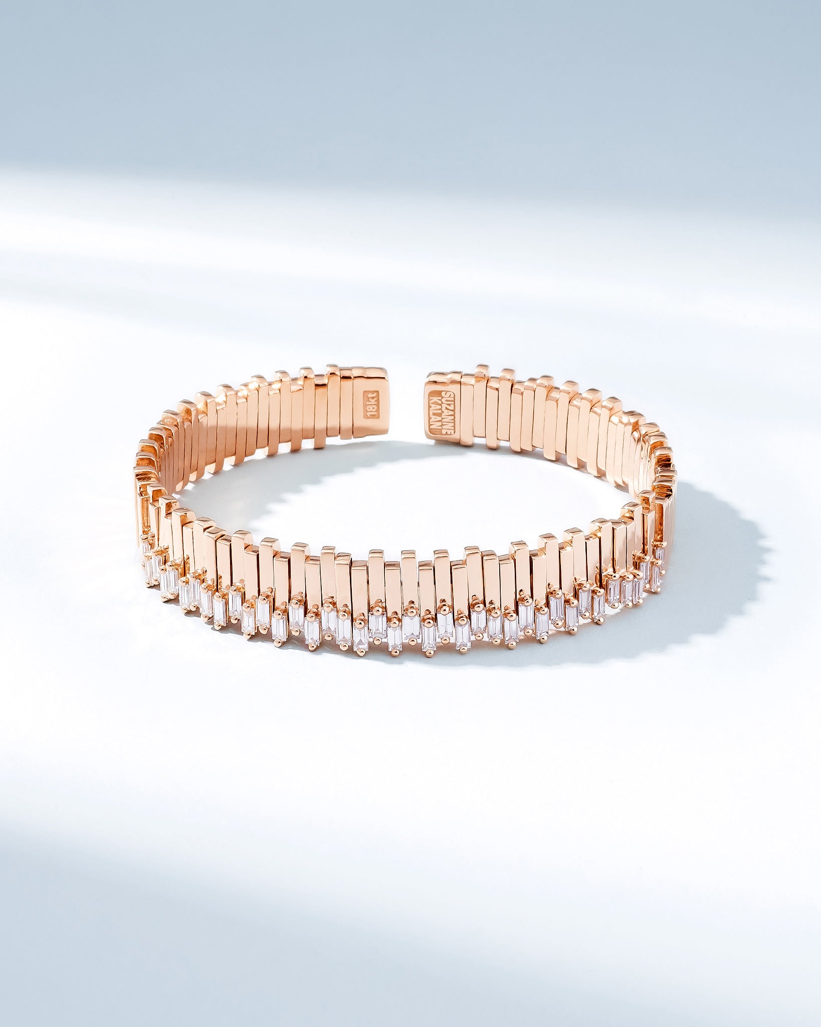 Suzanne Kalan Golden Stacker Diamond Bangle in 18k rose gold