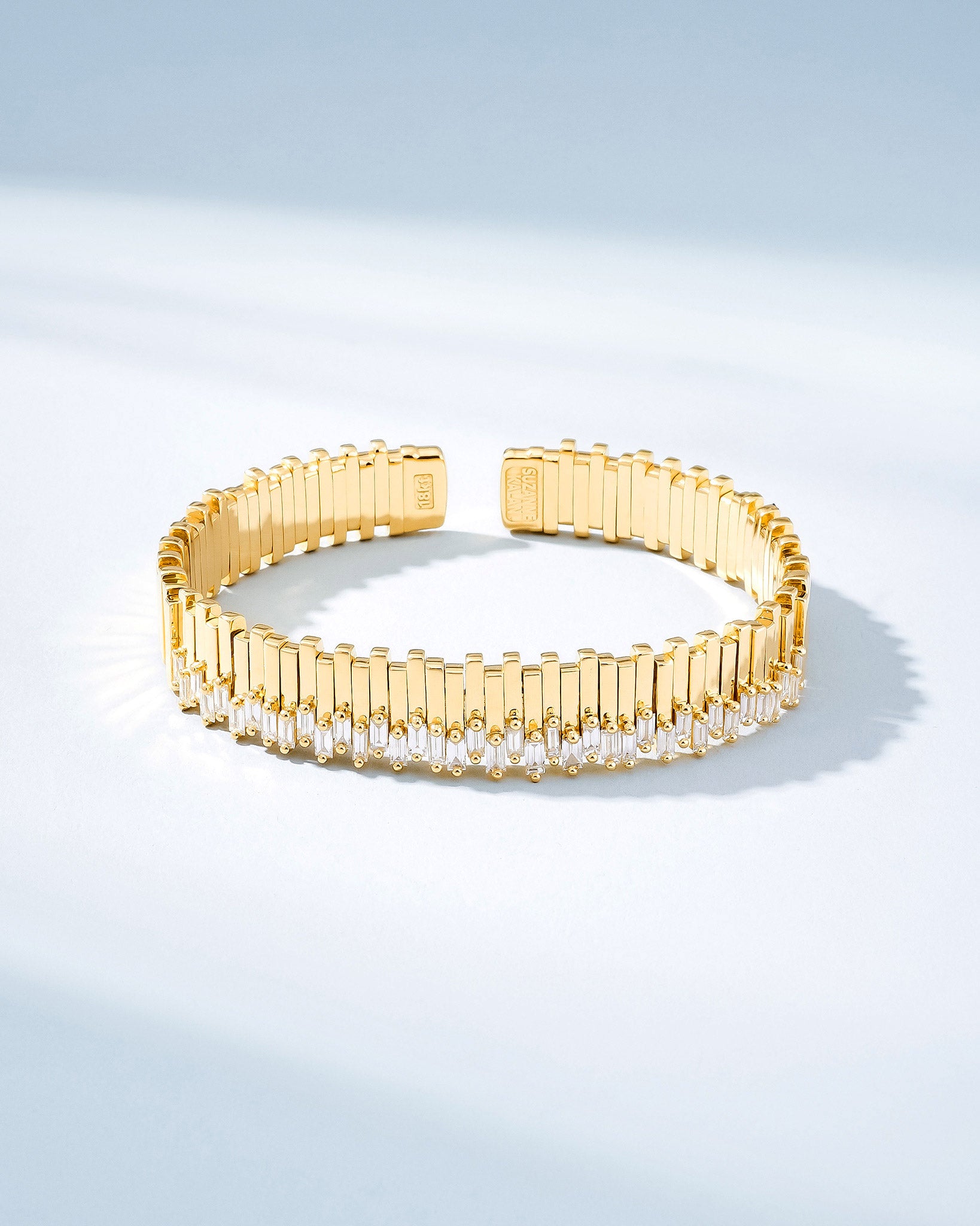 Suzanne Kalan Golden Stacker Diamond Bangle in 18k yellow gold