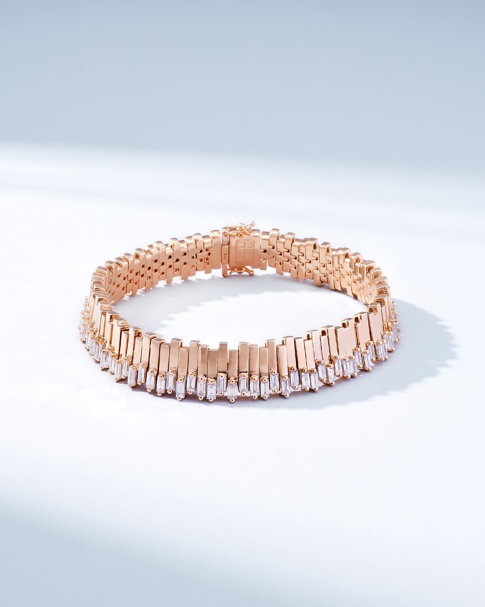 Suzanne Kalan Golden Stacker Diamond Tennis Bracelet in 18k rose gold