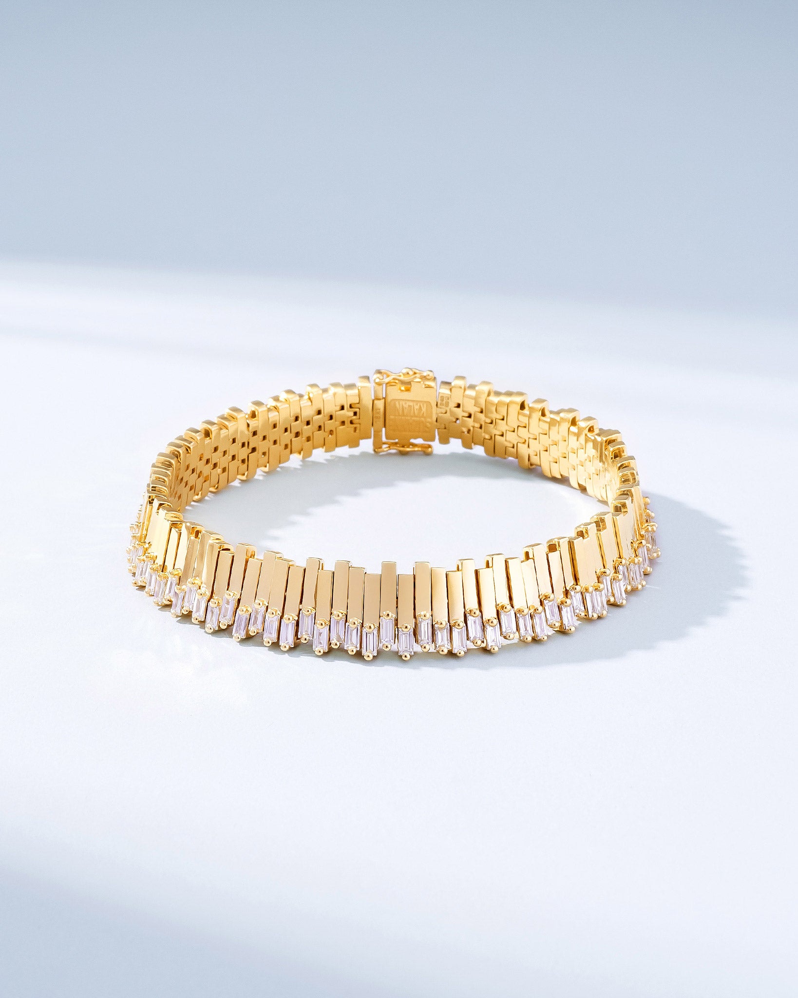 Suzanne Kalan Golden Stacker Diamond Tennis Bracelet in 18k yellow gold
