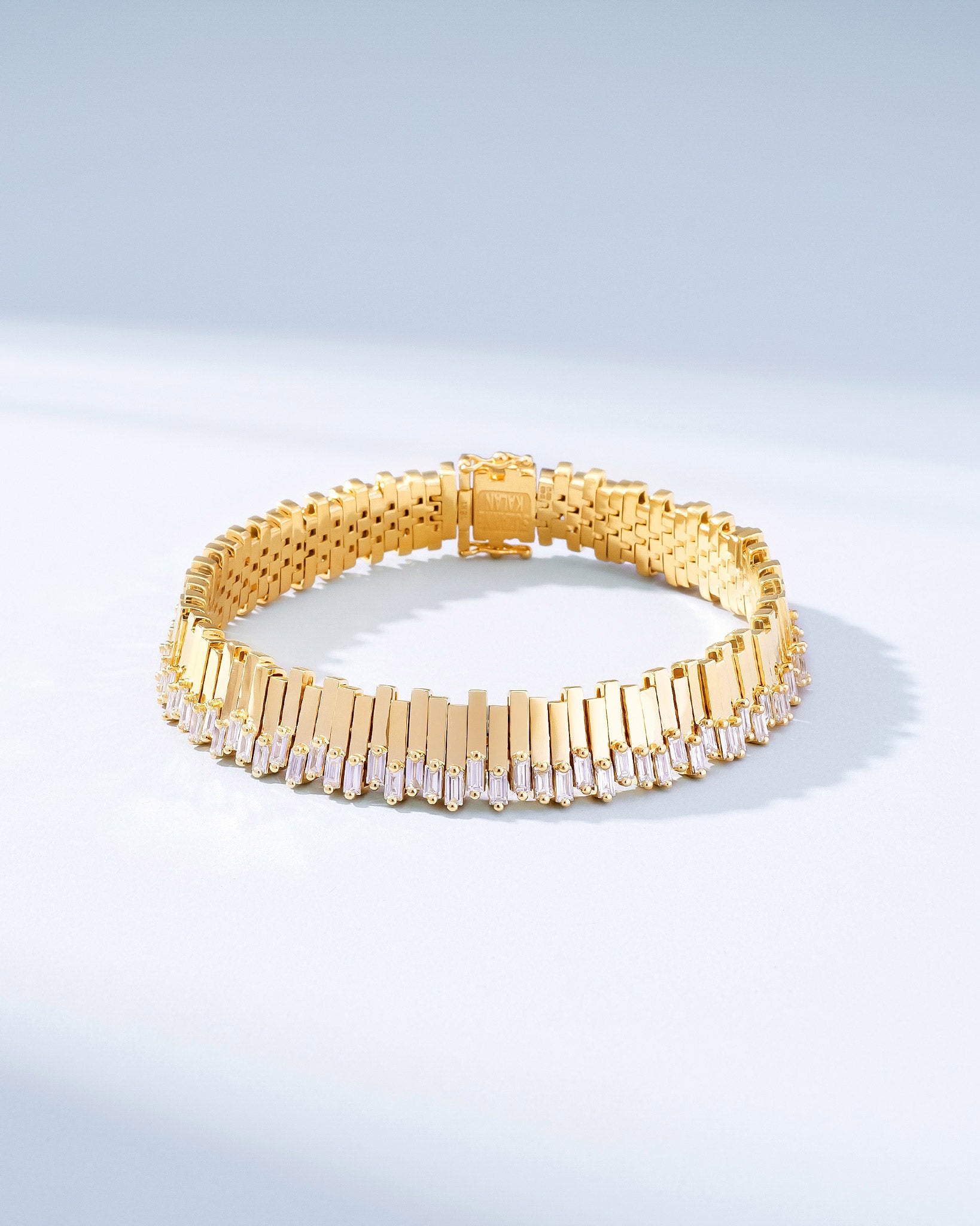 Golden Stacker Diamond Tennis Bracelet