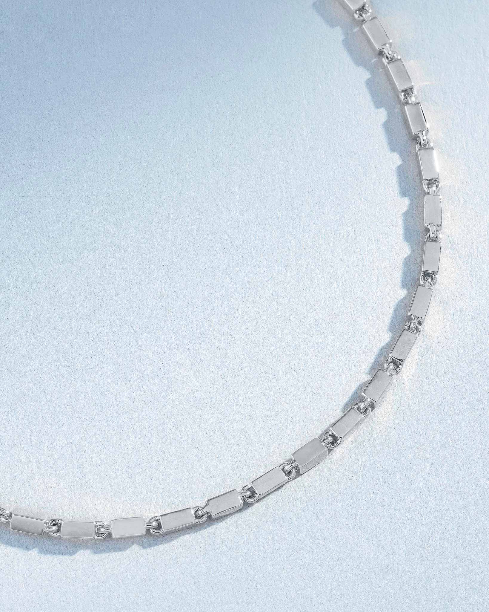 Suzanne Kalan Block-Chain Thin Bracelet in 18k white gold