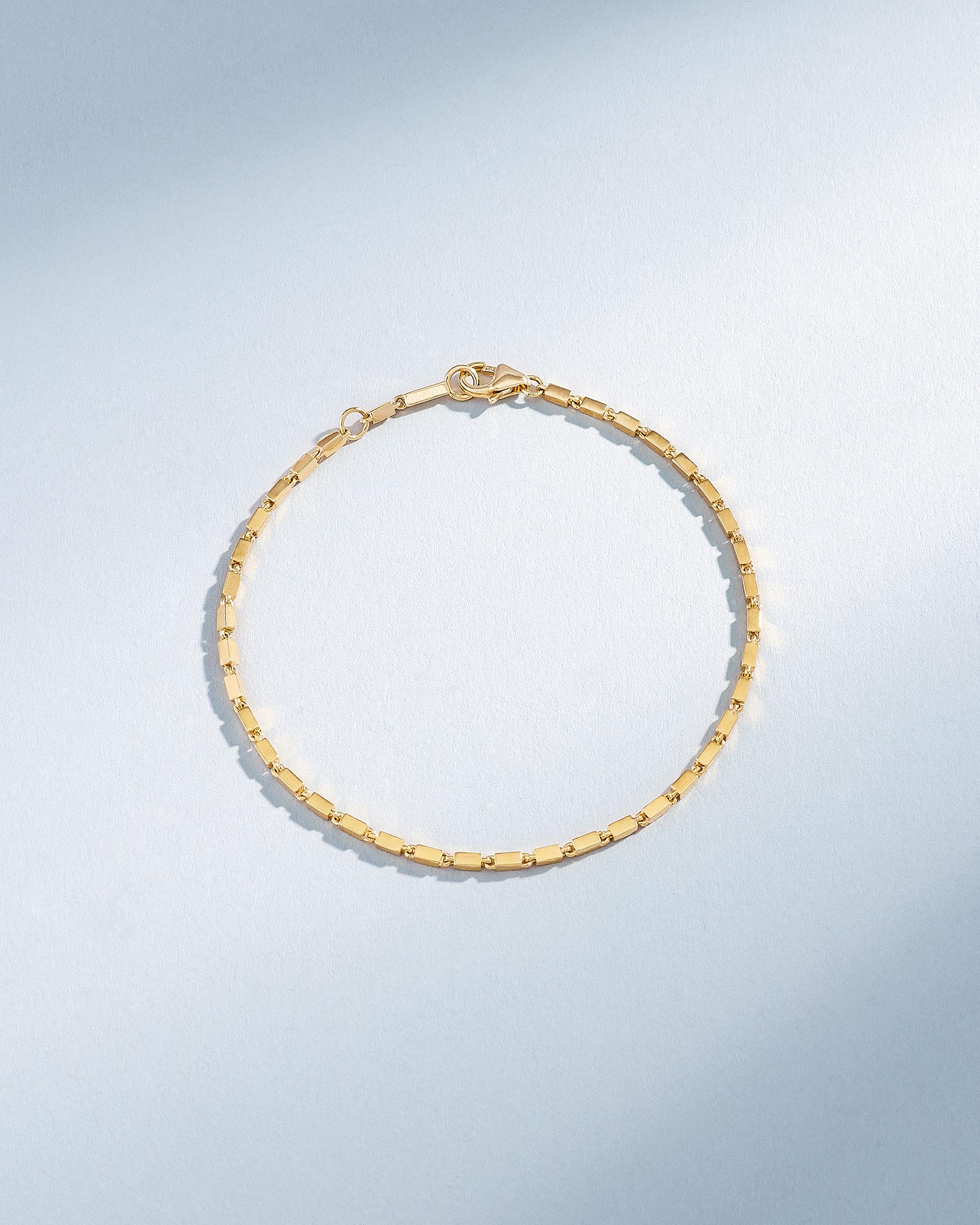 Suzanne Kalan Block-Chain Thin Bracelet in 18k yellow gold