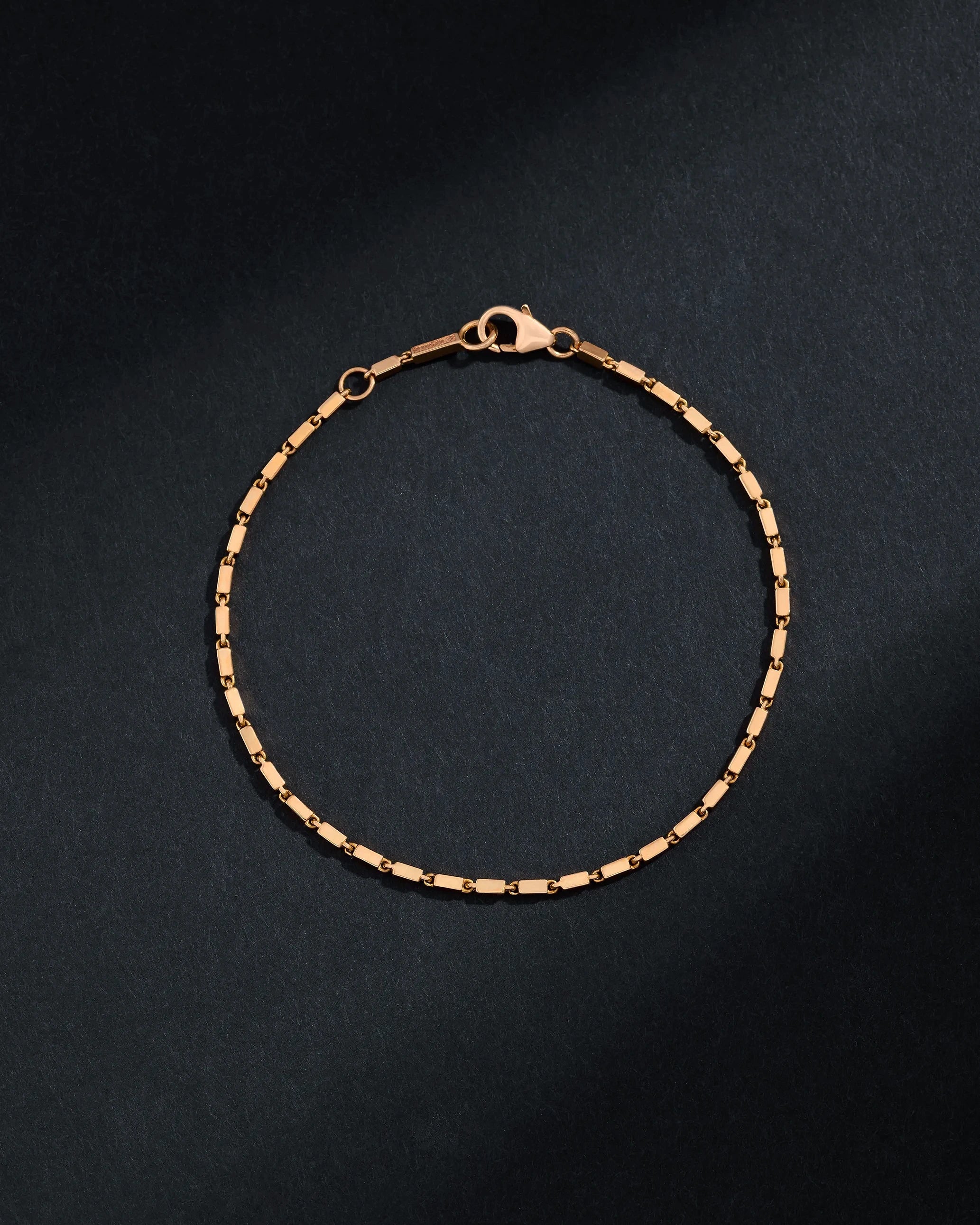 Suzanne Kalan Block-Chain Thin Bracelet in 18k rose gold