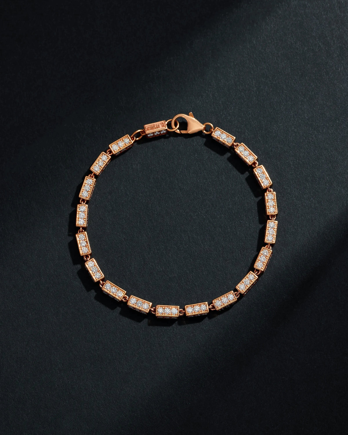 Block-Chain Full Pave Diamond Thick Bracelet | Men's Jewelry