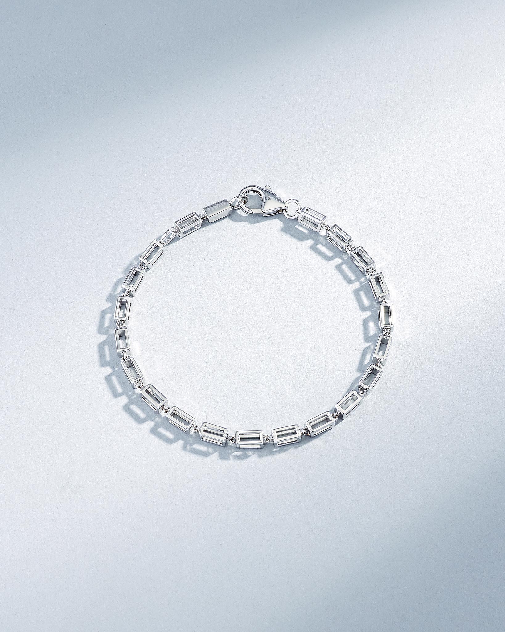 Suzanne Kalan Block-Chain Air Thick Bracelet in 18k white gold