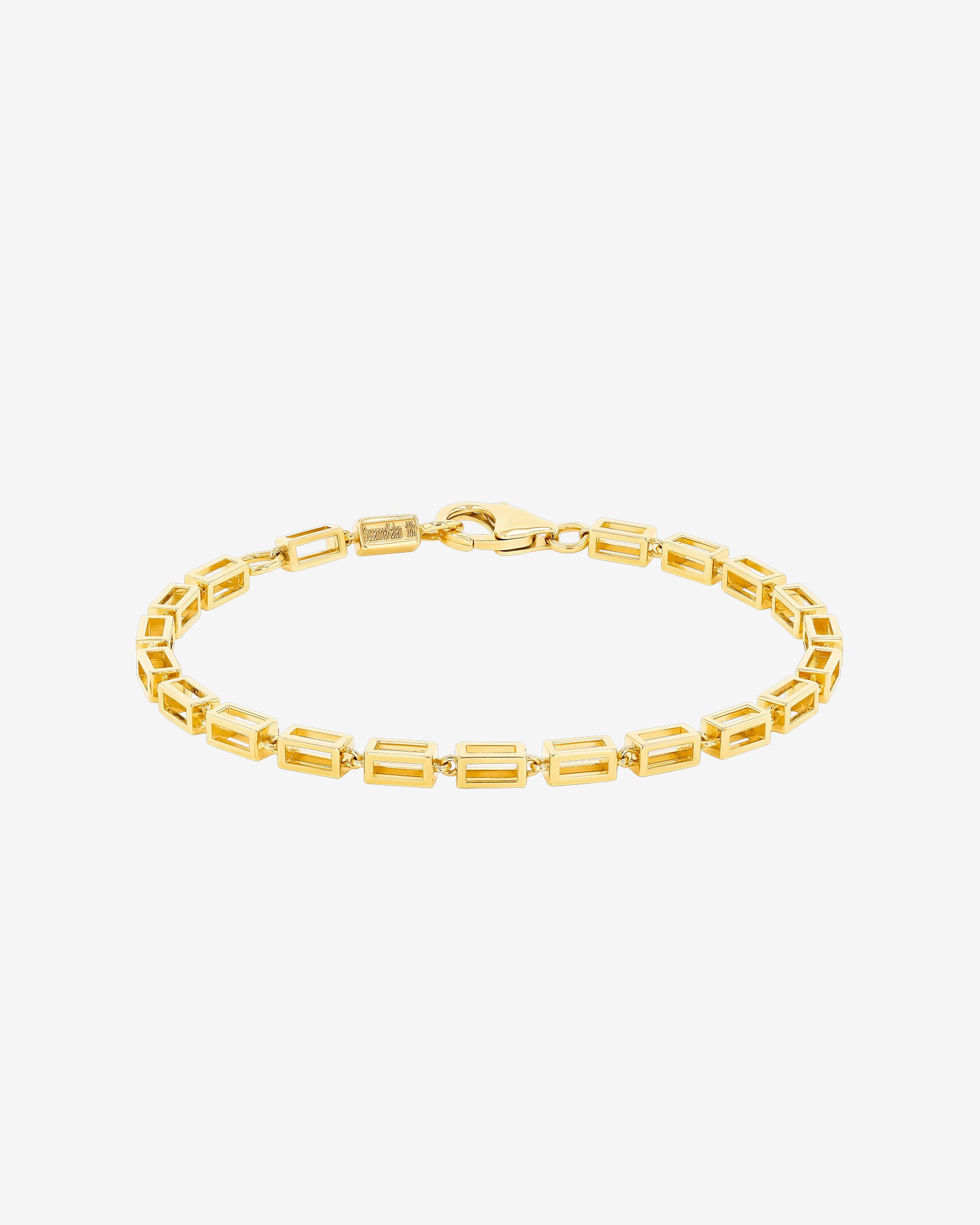 Suzanne Kalan Block-Chain Air Thick Bracelet in 18k yellow gold