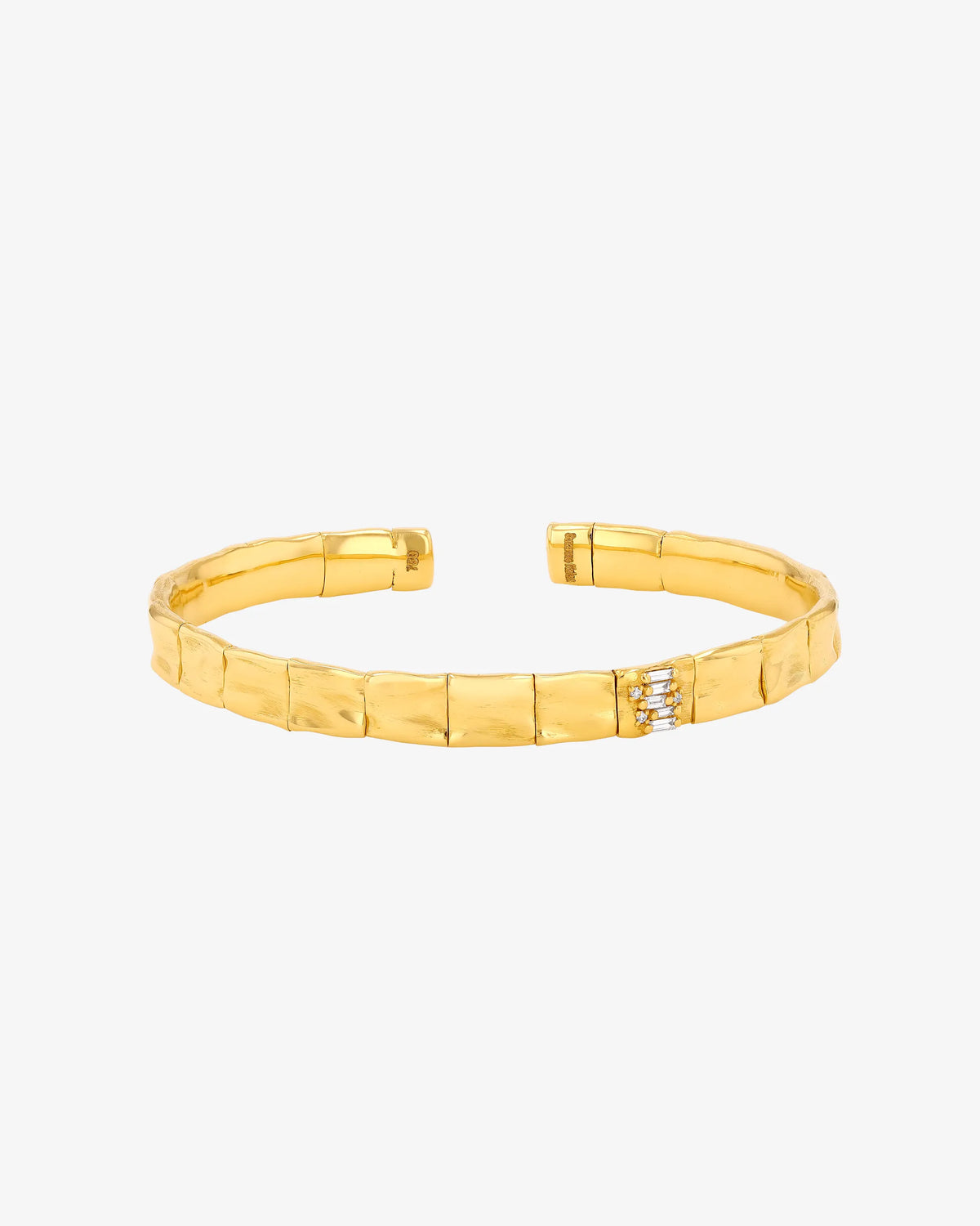 Suzanne Kalan Gilded Diamond Bangle in 18k yellow gold