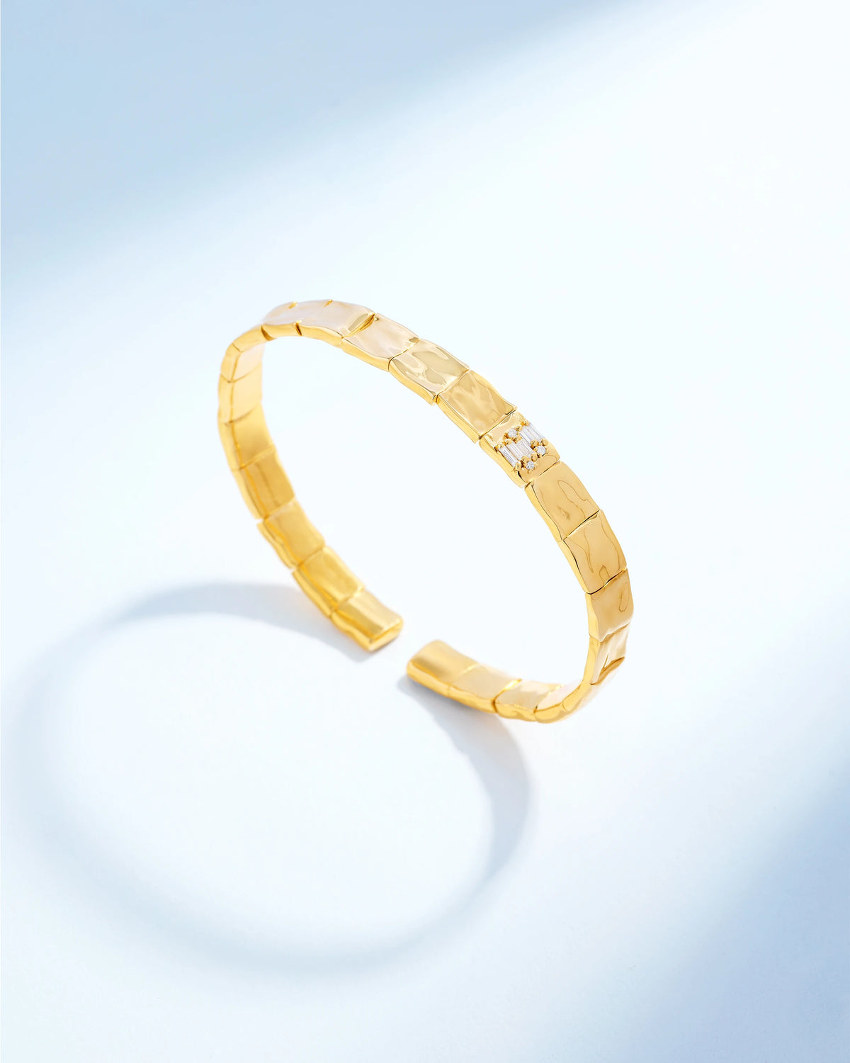 Suzanne Kalan Gilded Diamond Bangle in 18k yellow gold