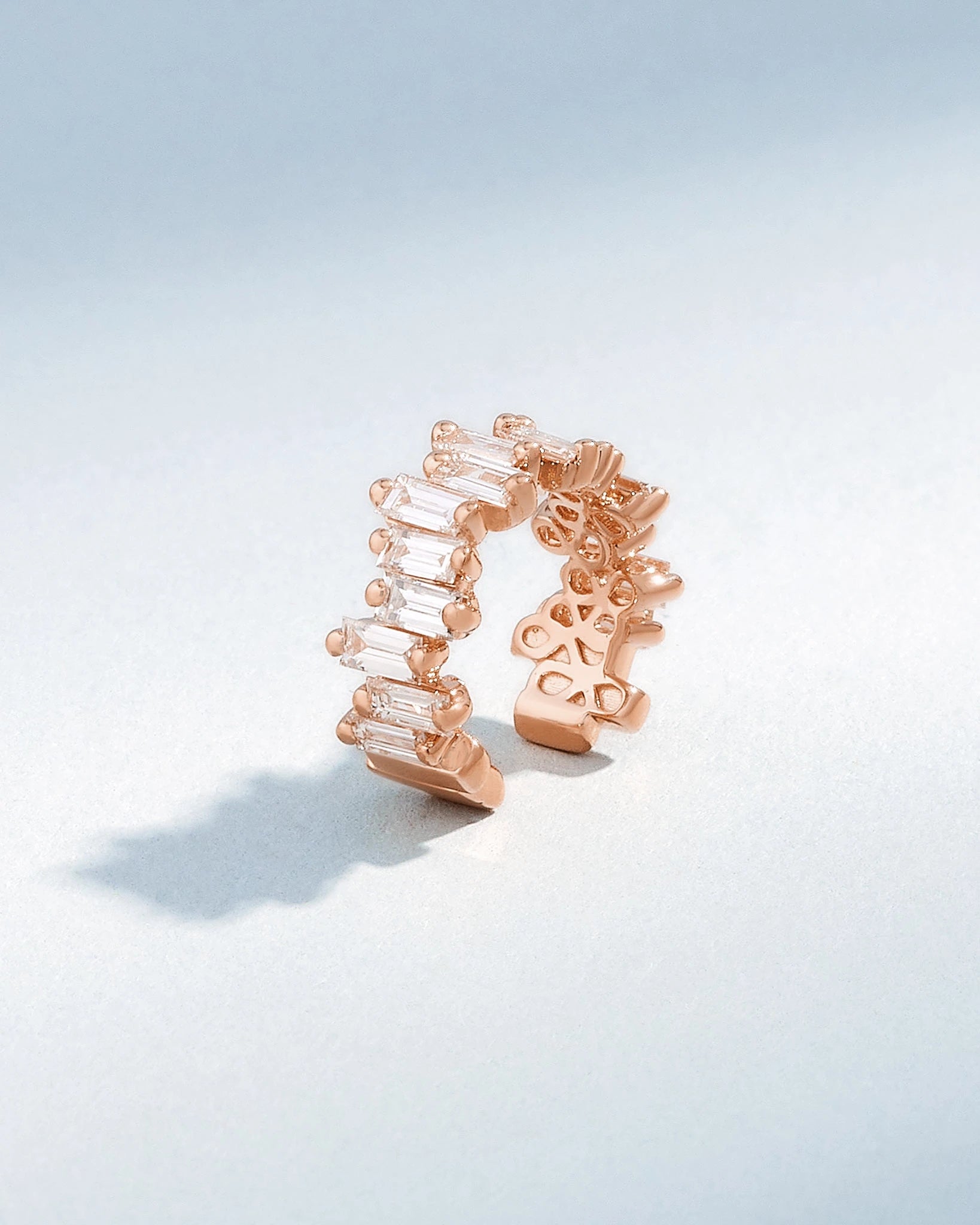 Suzanne Kalan Classic Diamond Ear Cuff in 18k rose gold