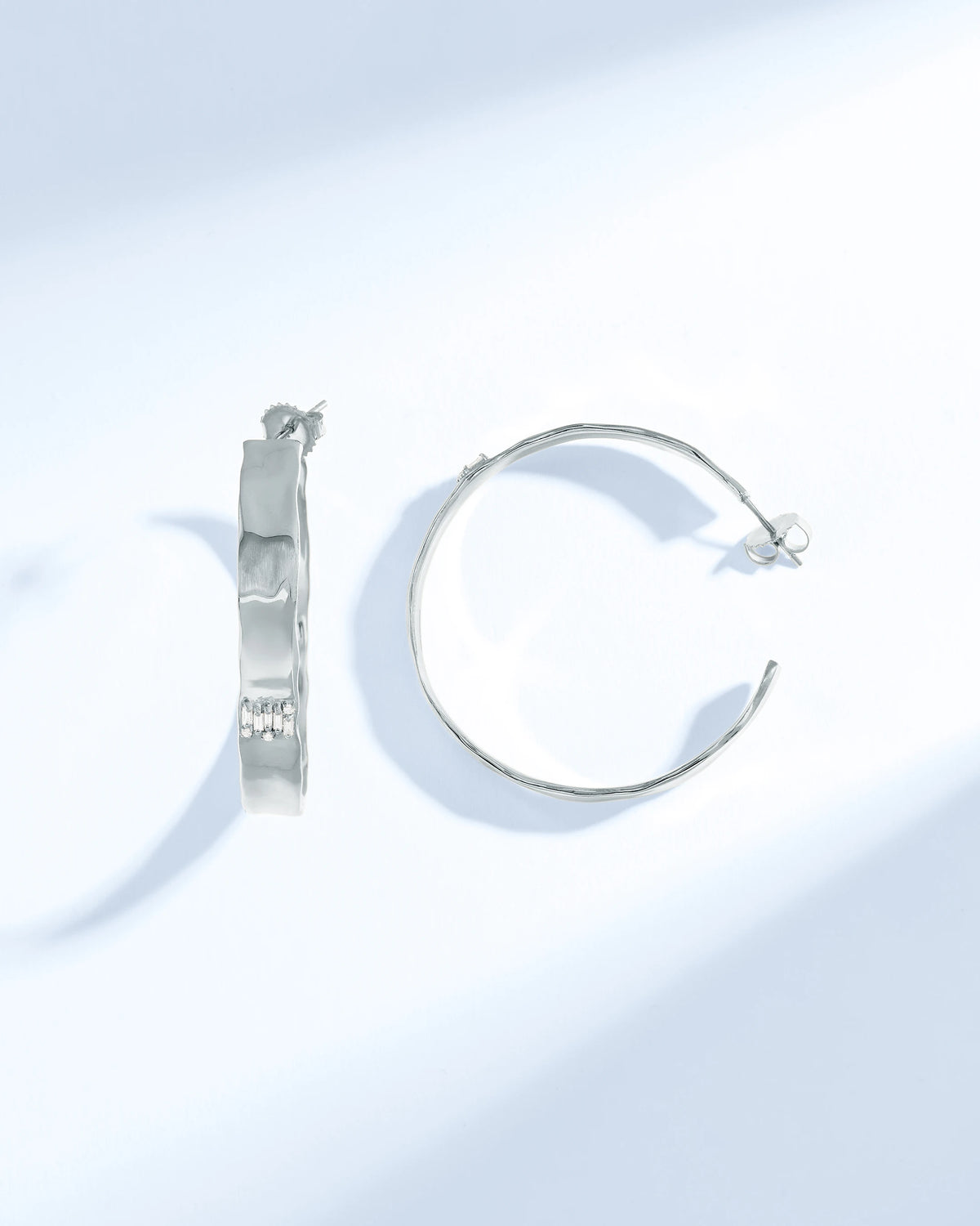 Suzanne Kalan Gilded Diamond Milli Hoops in 18k white gold