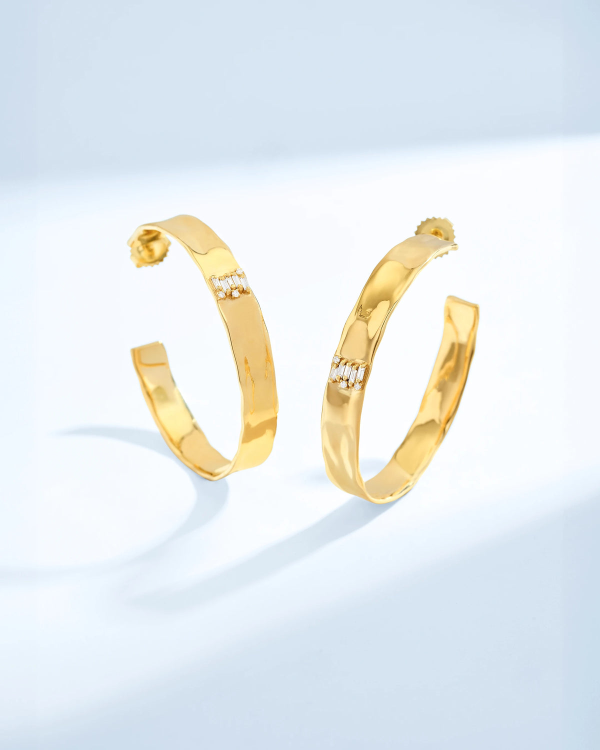 Suzanne Kalan Gilded Diamond Milli Hoops in 18k yellow gold
