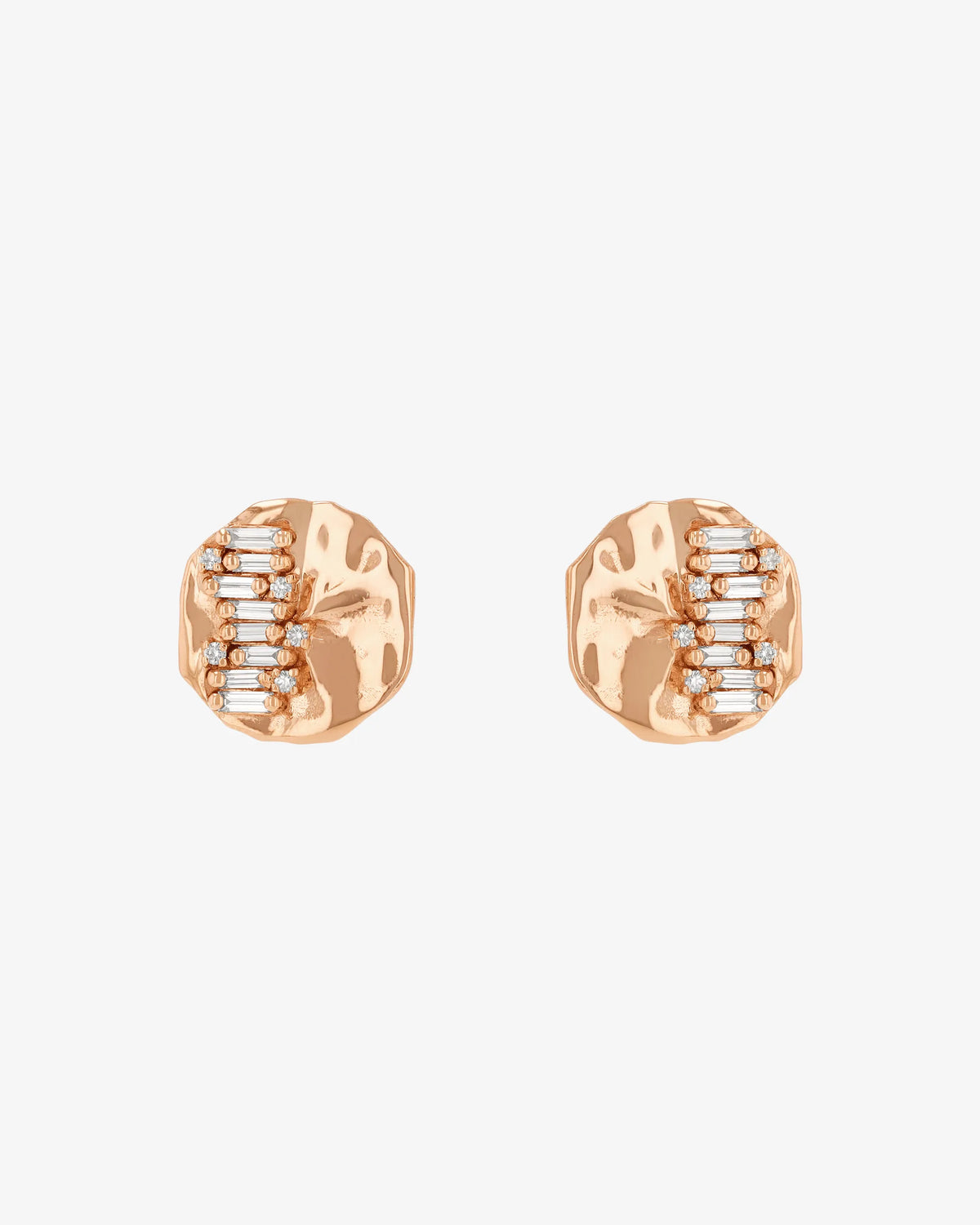 Suzanne Kalan Gilded Diamond Studs in 18k rose gold