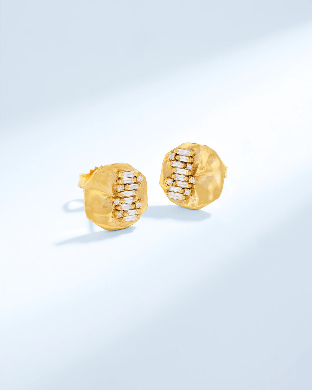 Suzanne Kalan Gilded Diamond Studs in 18k yellow gold