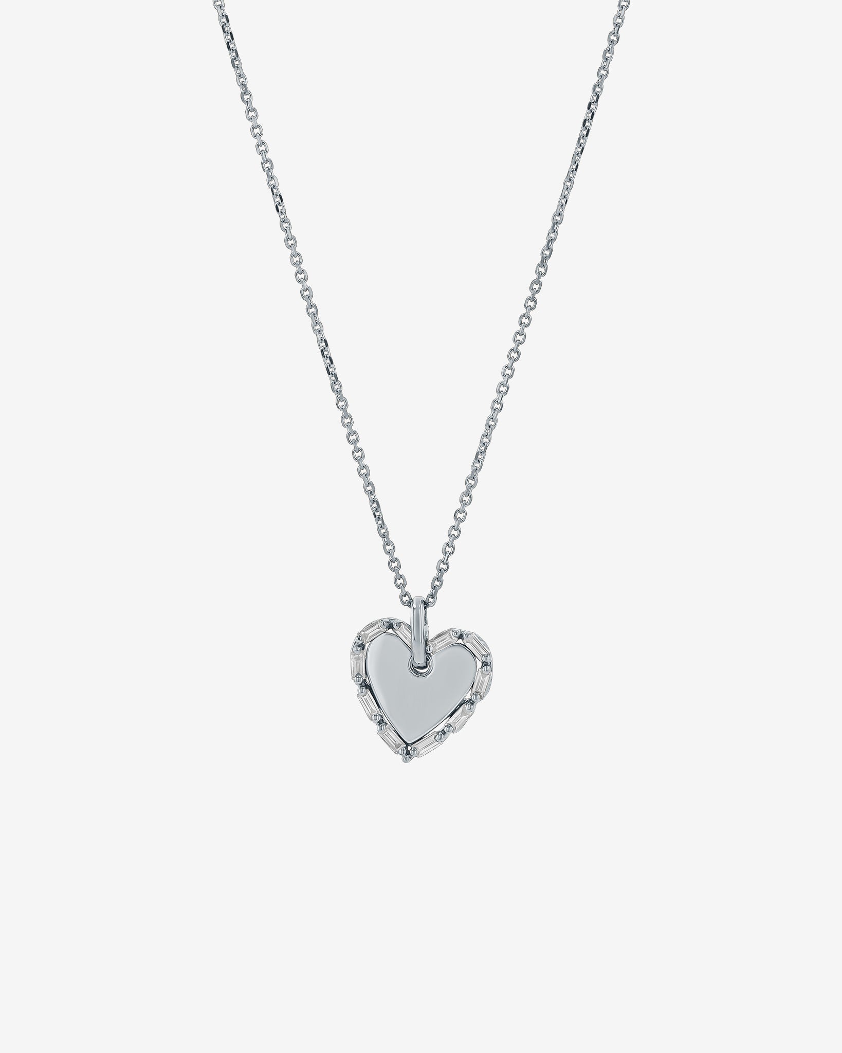 Suzanne Kalan Golden Mini Heart Diamond Pendant in 18k white gold