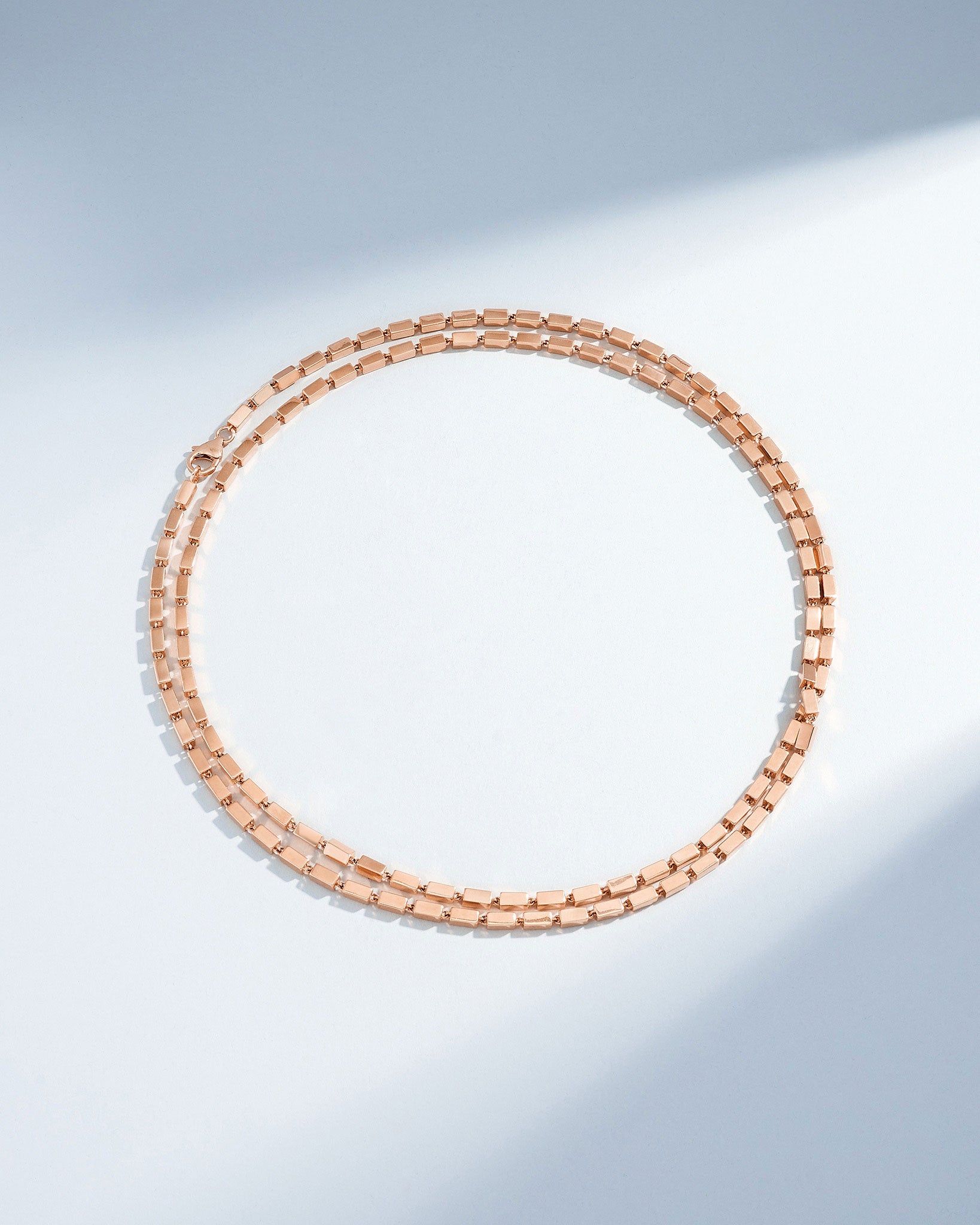 Suzanne Kalan Block-Chain Thick 36" Necklace in 18k rose gold