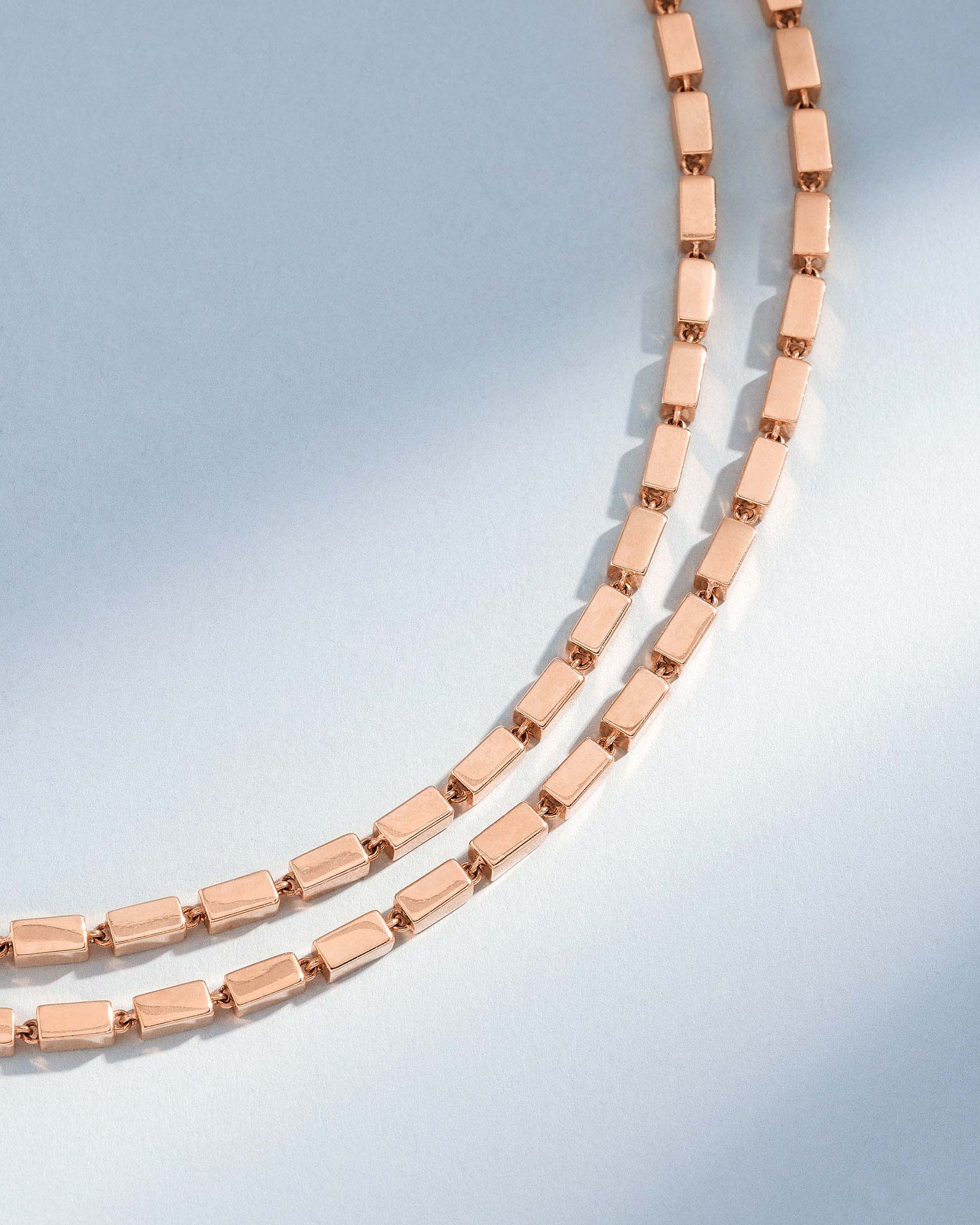 Suzanne Kalan Block-Chain Thick 36" Necklace in 18k rose gold