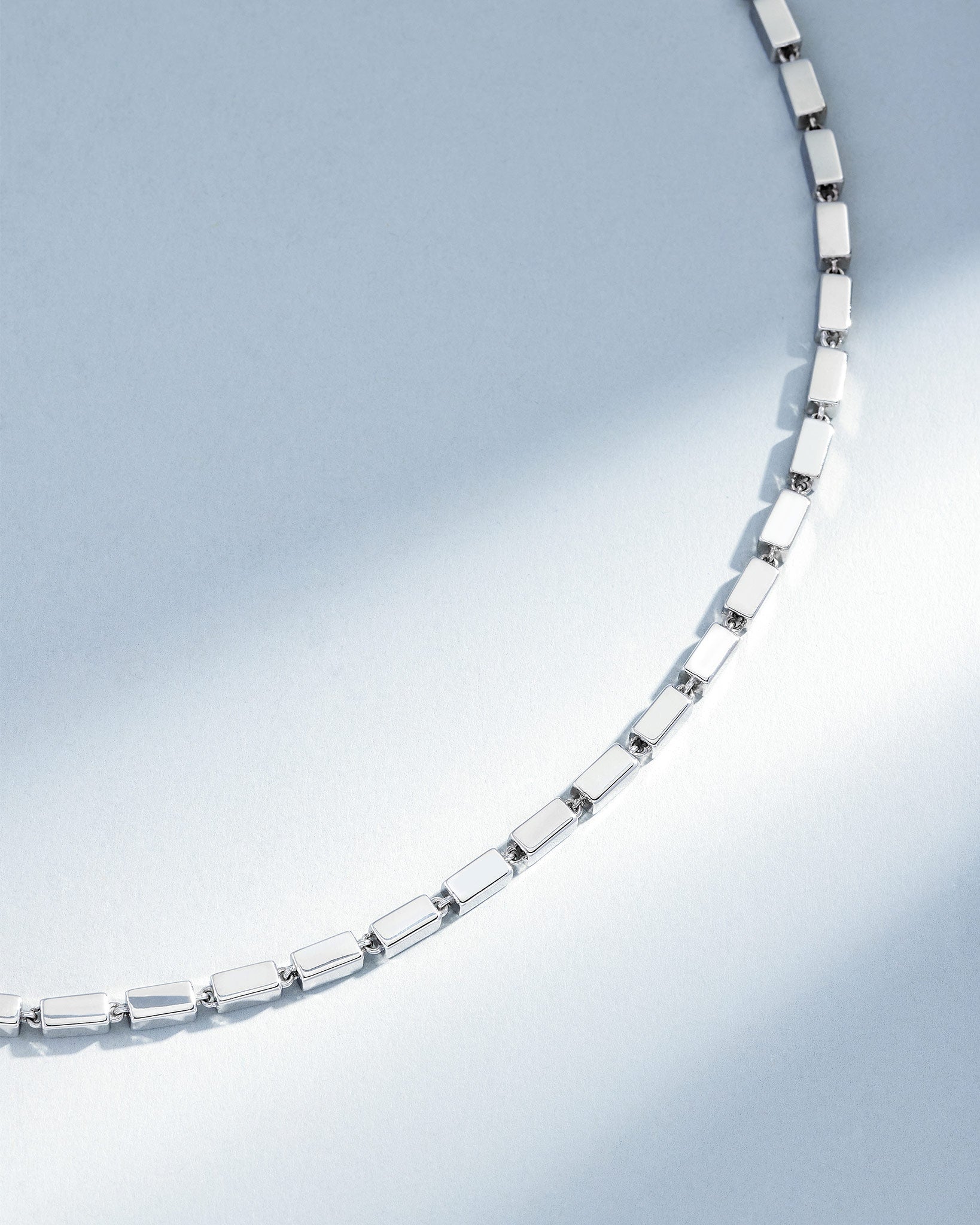 Suzanne Kalan Block-Chain Thick Necklace in 18k white gold