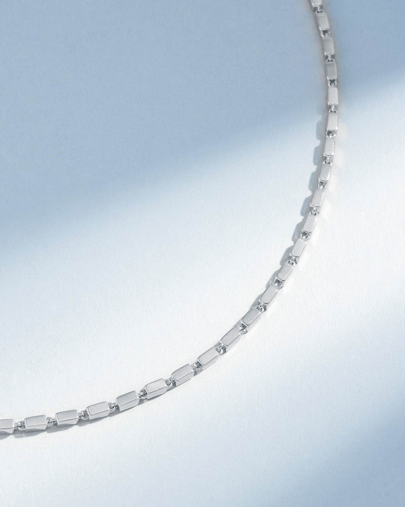 Suzanne Kalan Block-Chain Medium Necklace in 18k white gold