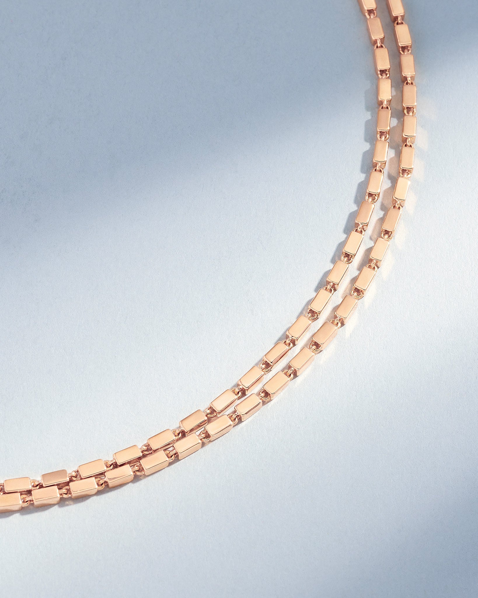 Suzanne Kalan Block-Chain Medium 36" Necklace in 18k rose gold