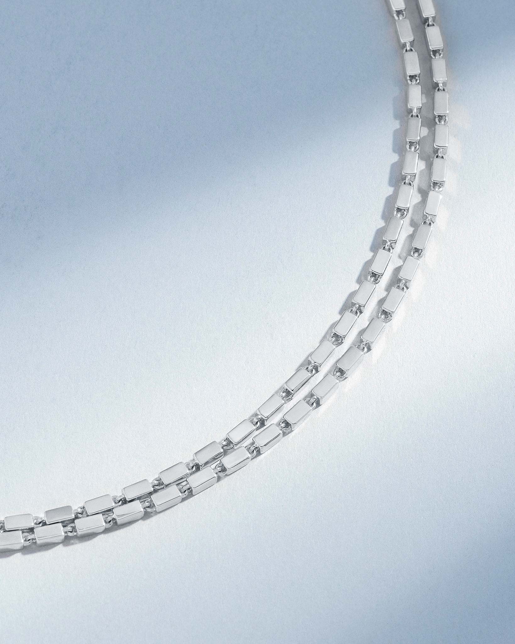 Suzanne Kalan Block-Chain Medium 36" Necklace in 18k white gold