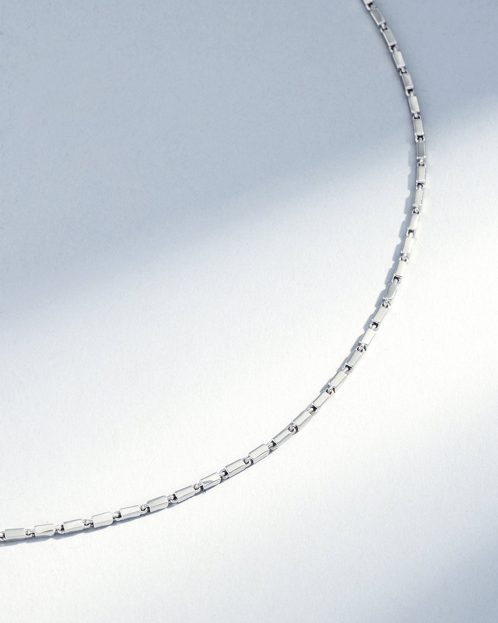 Suzanne Kalan Block-Chain Thin Necklace in 18k white gold