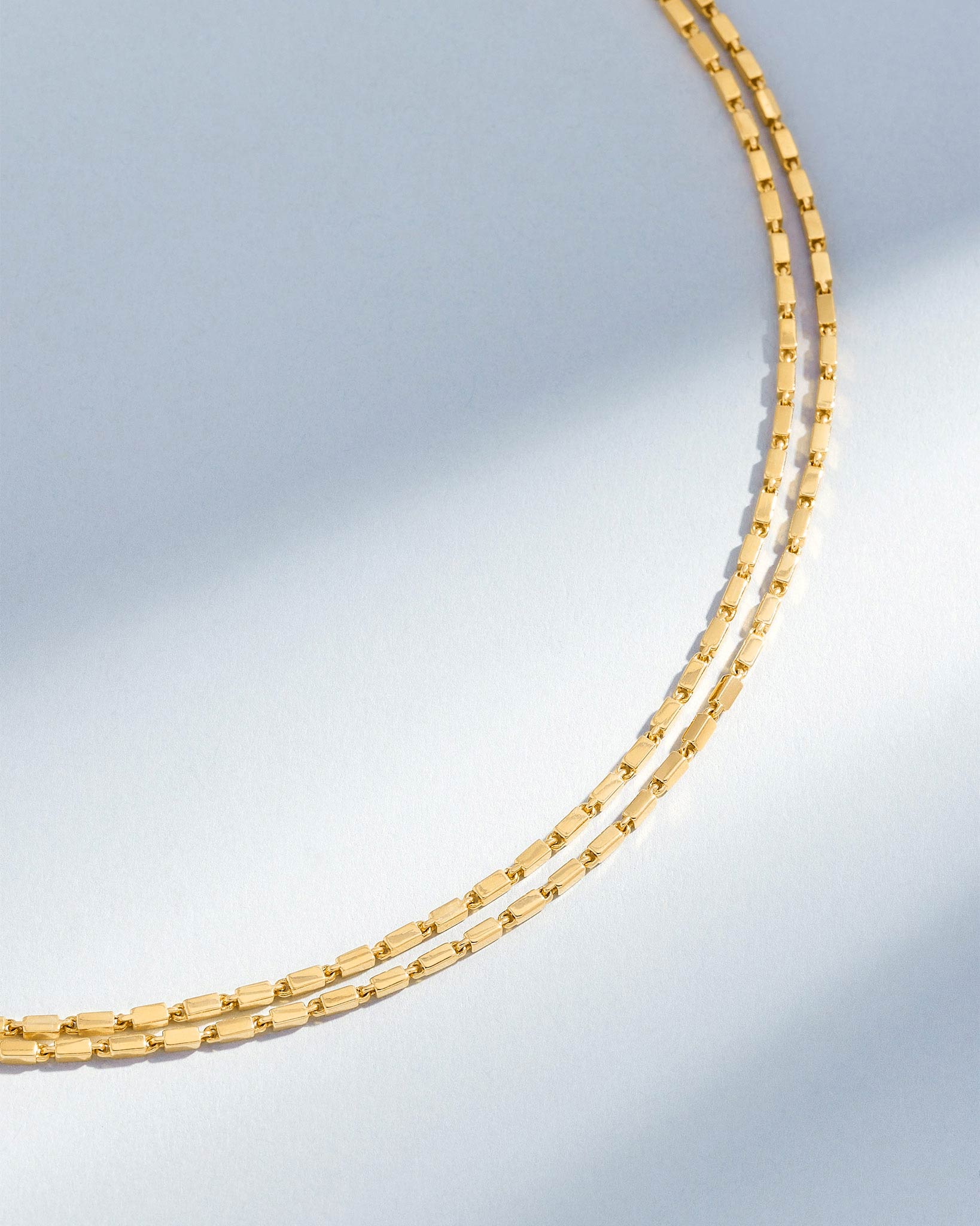 Suzanne Kalan Block-Chain Thin 36" Necklace in 18k yellow gold