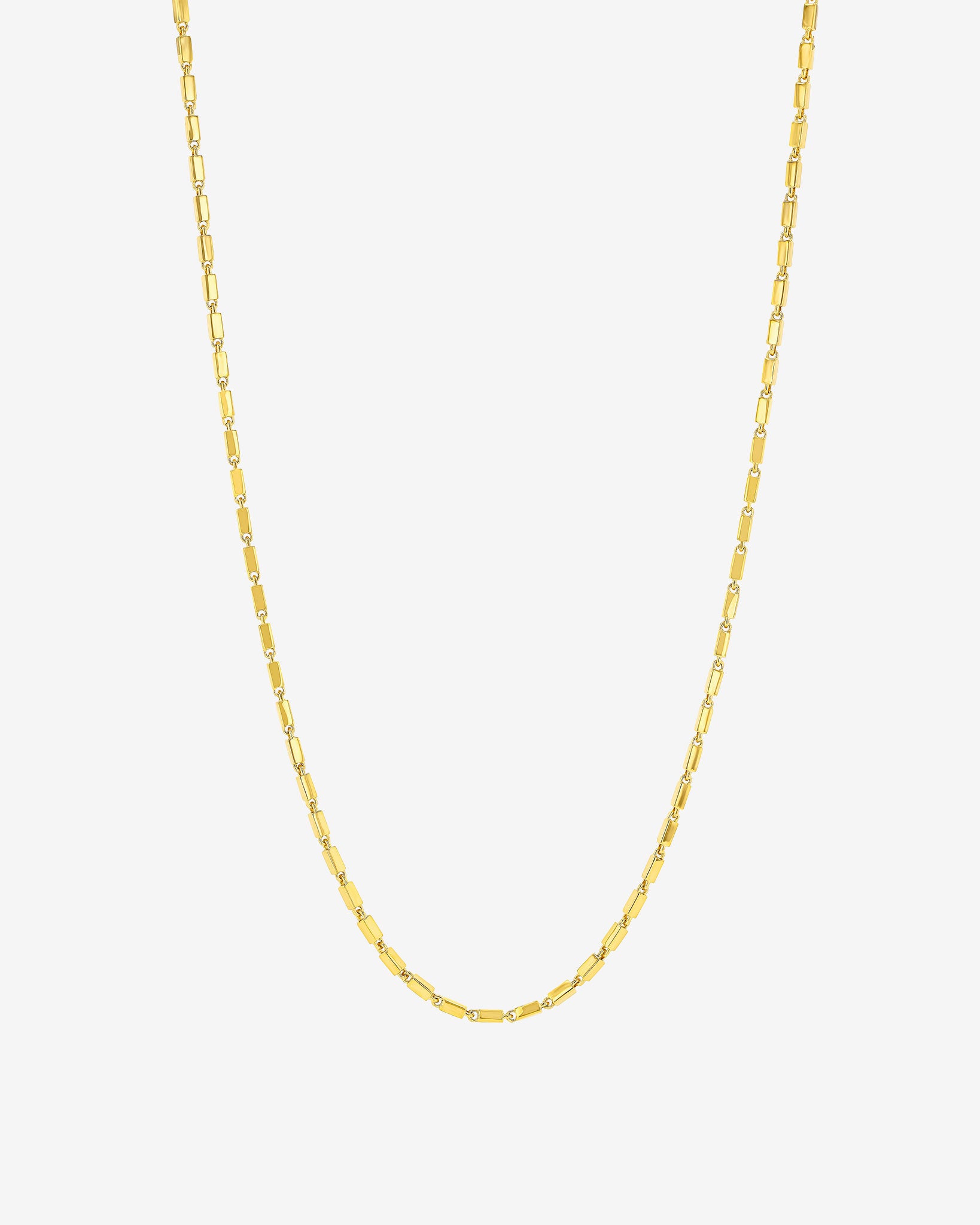 Suzanne Kalan Block-Chain Thin Necklace in 18k yellow gold