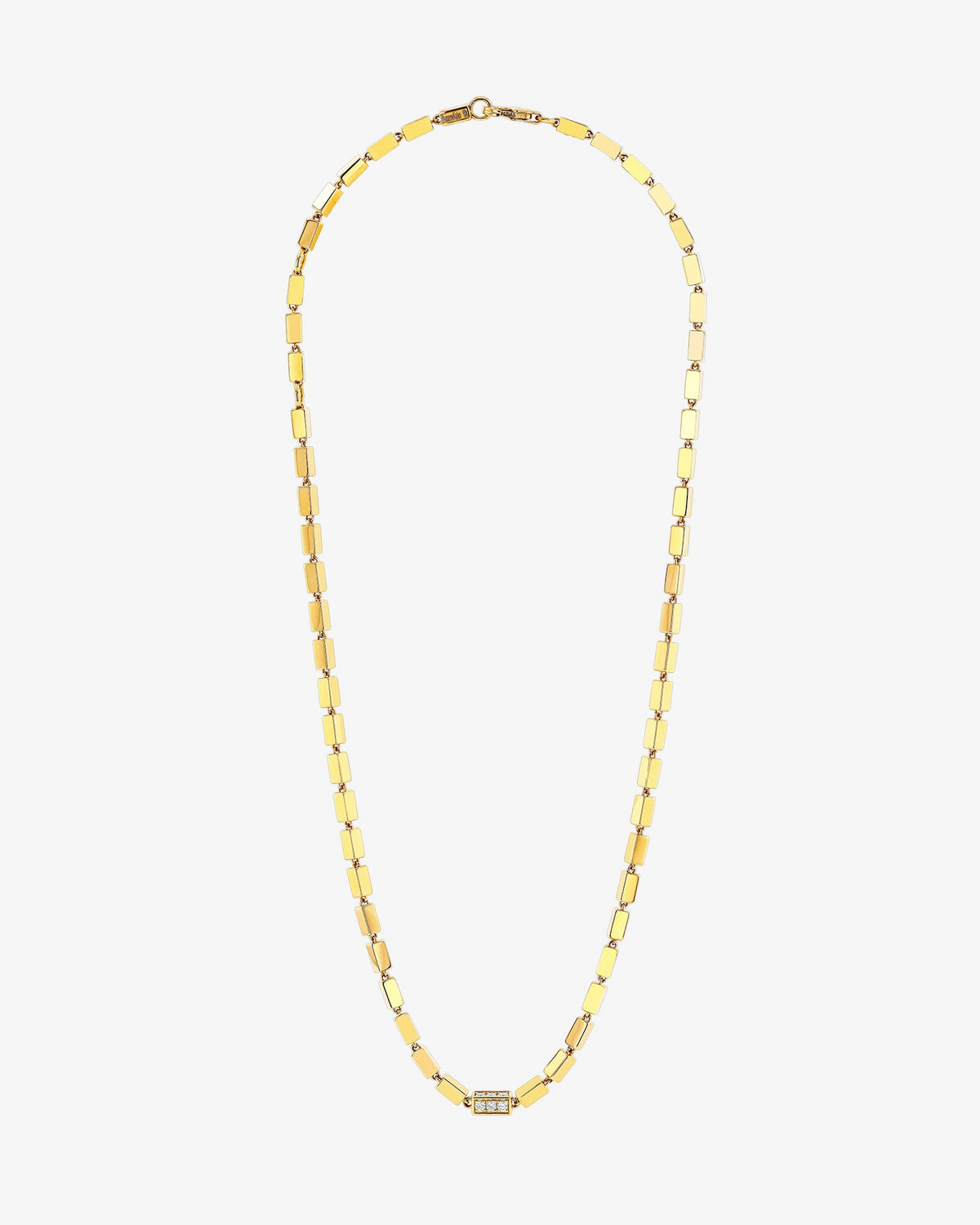 Block-Chain Single Pave Diamond Thick Necklace | Suzanne Kalan®