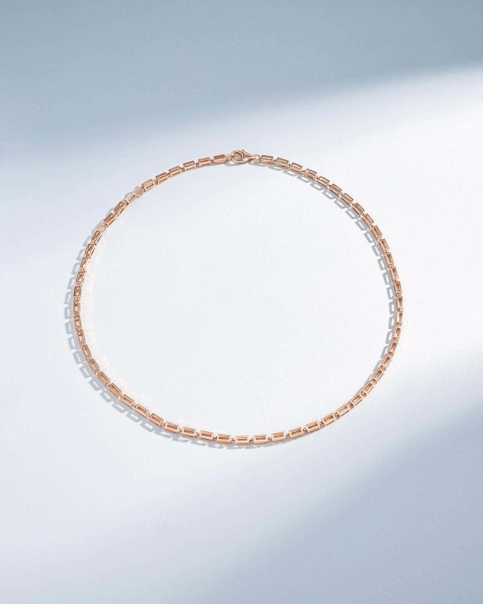 Suzanne Kalan Block-Chain Air Thick Necklace in 18k rose gold
