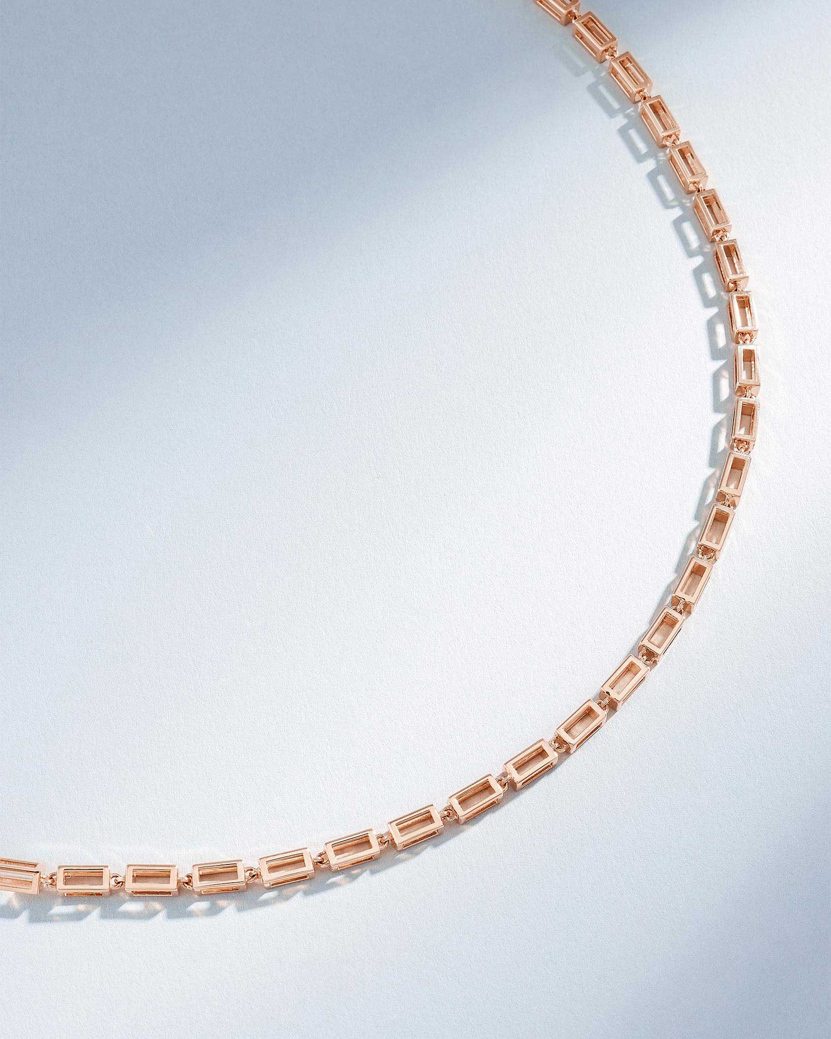 Suzanne Kalan Block-Chain Air Thick Necklace in 18k rose gold