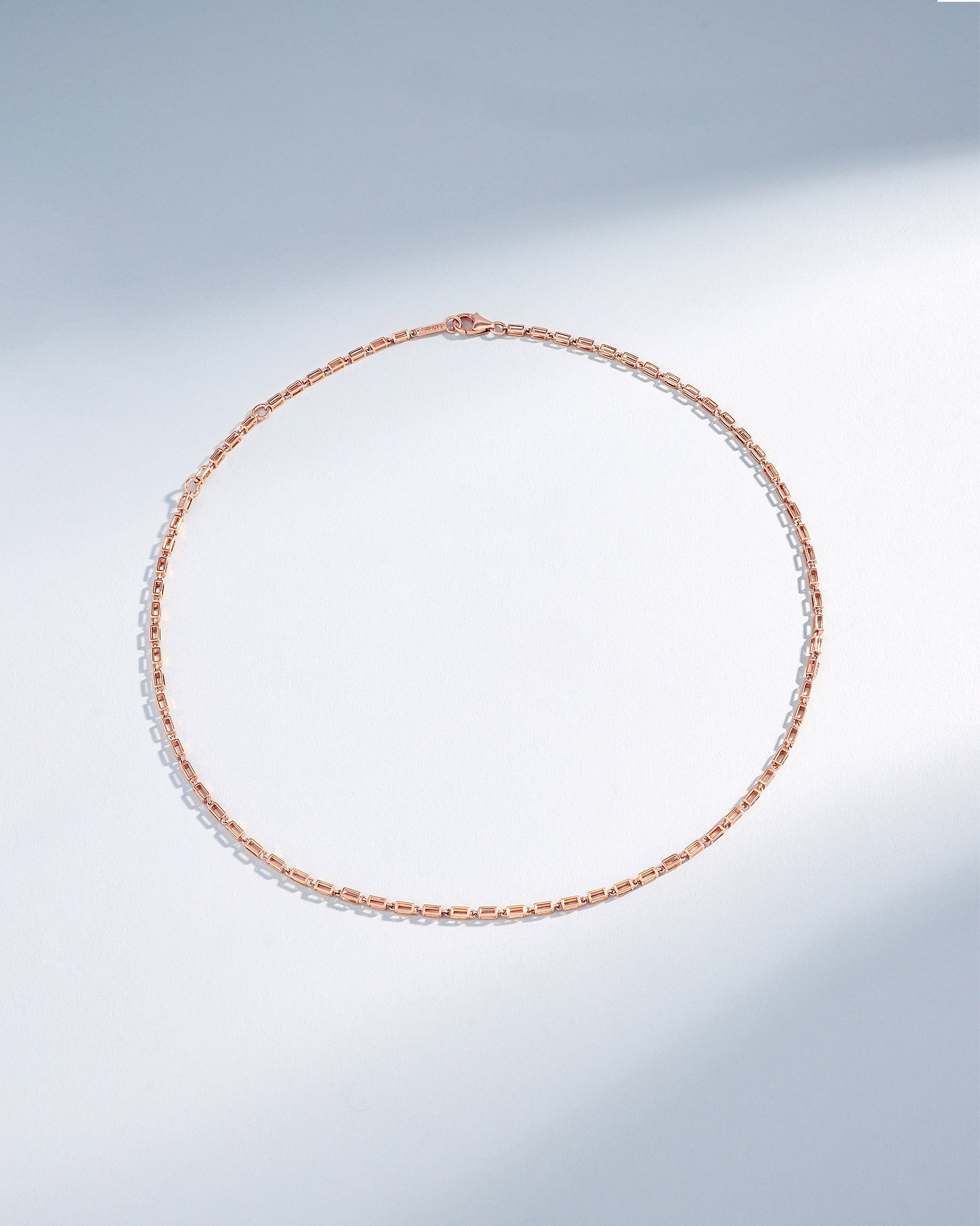 Suzanne Kalan Block-Chain Air Medium Necklace in 18k rose gold