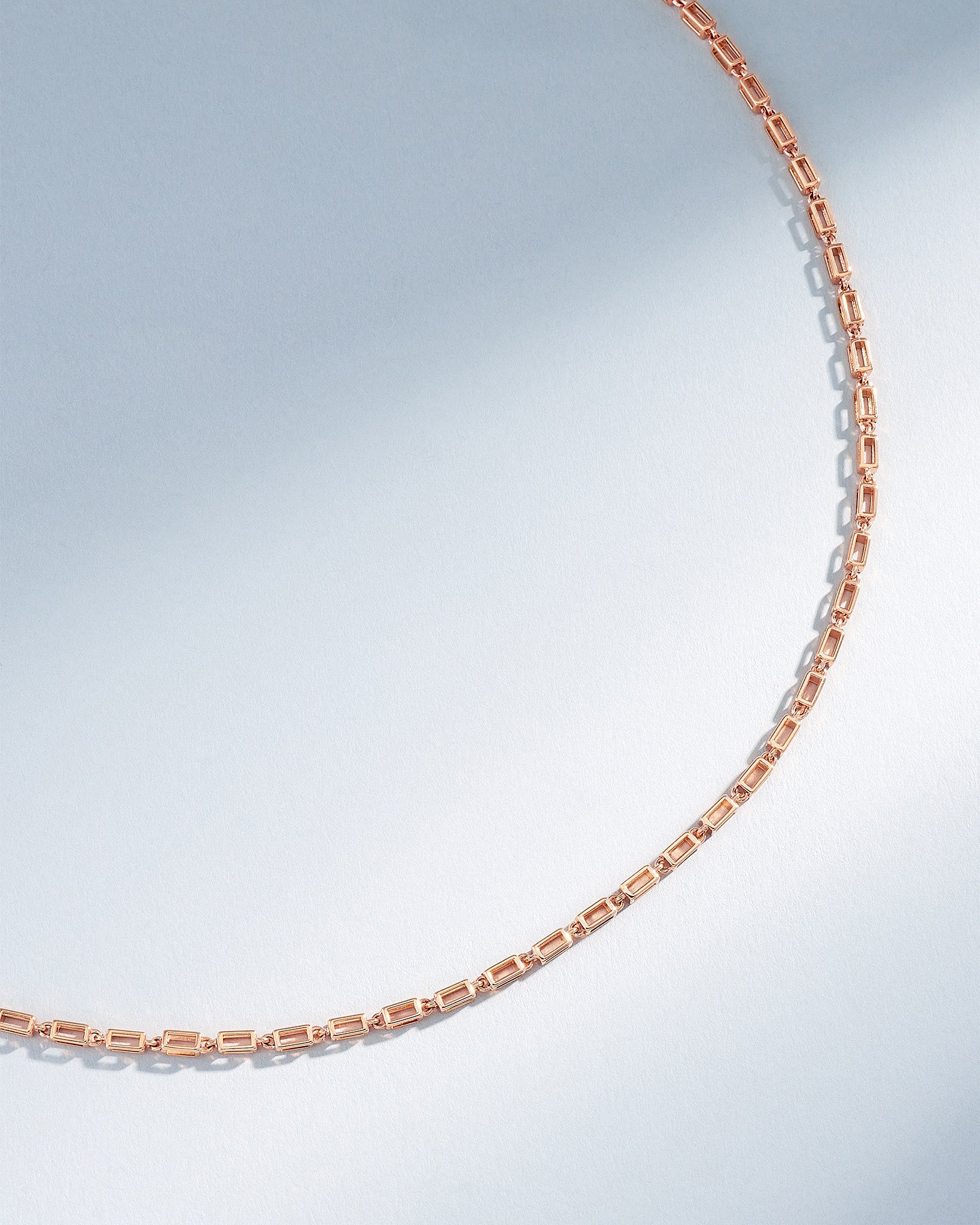 Suzanne Kalan Block-Chain Air Medium Necklace in 18k rose gold