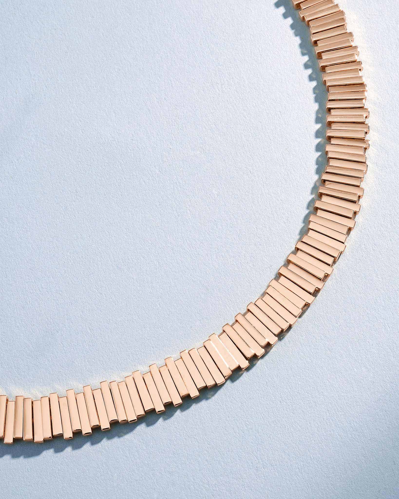 Suzanne Kalan Golden Midi Stacker Tennis Necklace in 18k rose gold