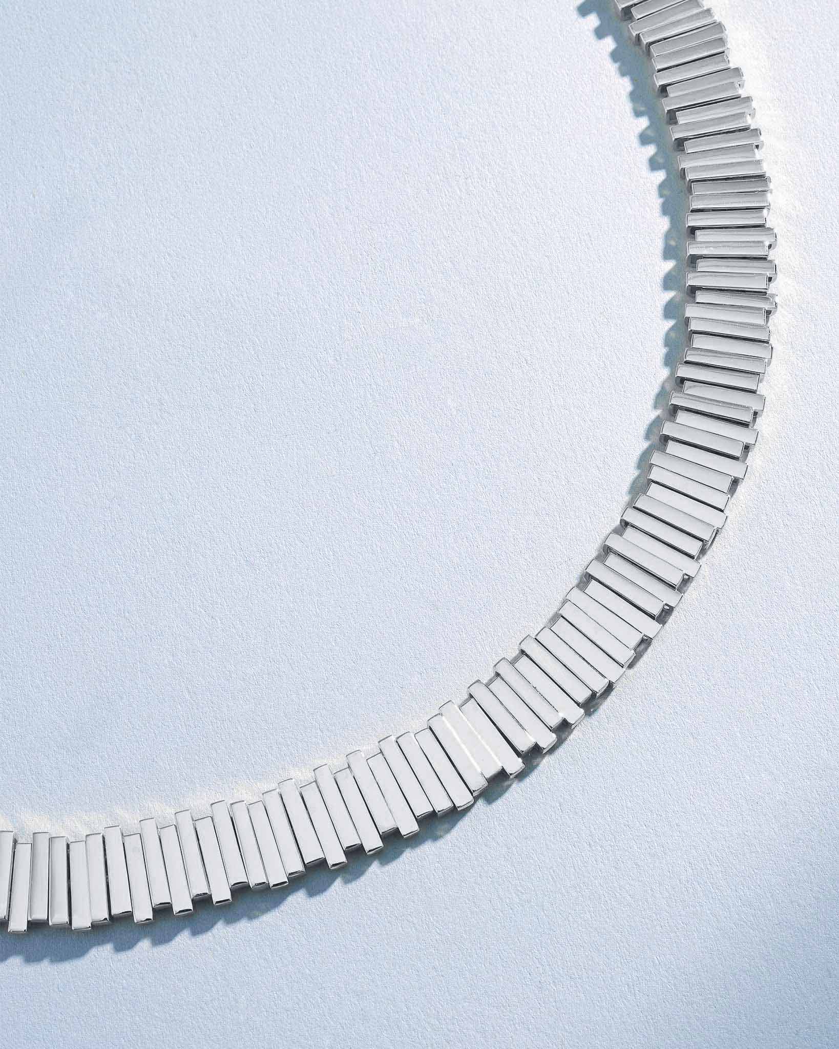 Suzanne Kalan Golden Midi Stacker Tennis Necklace in 18k white gold