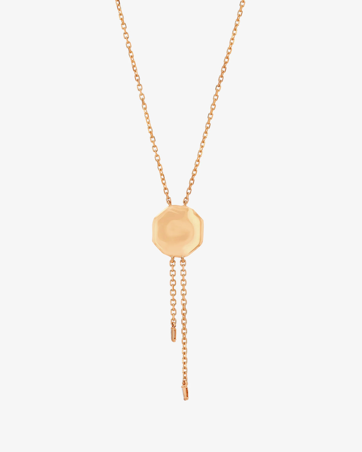Suzanne Kalan Gilded Diamond Lariat Necklace in 18k rose gold