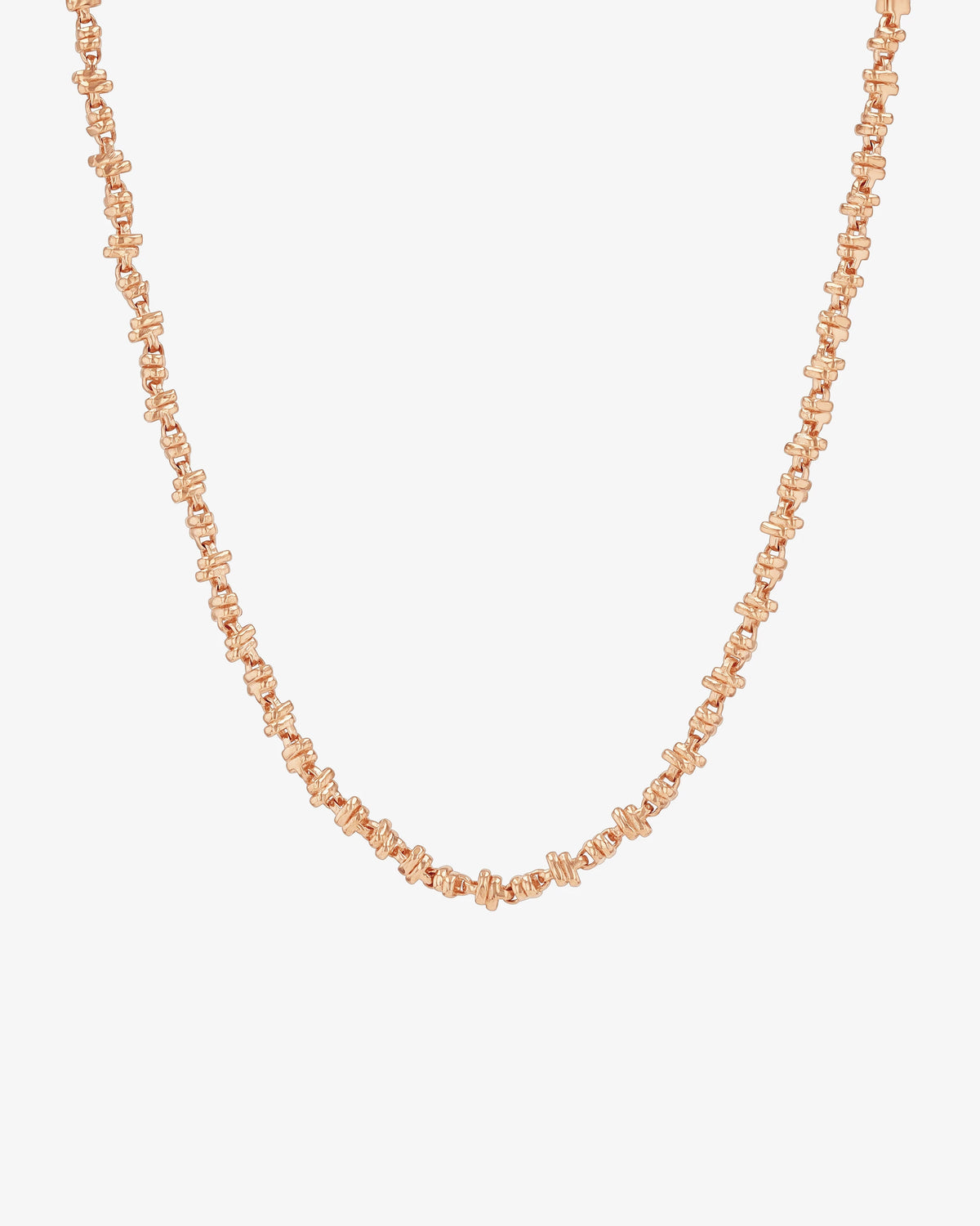 Suzanne Kalan Gilded Cluster Mini Chain Necklace in 18k rose gold