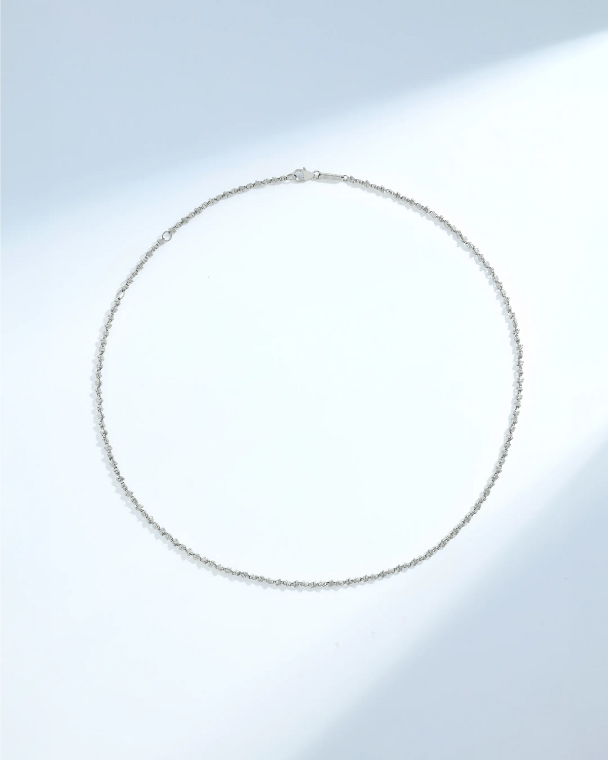 Suzanne Kalan Gilded Cluster Mini Chain Necklace in 18k white gold