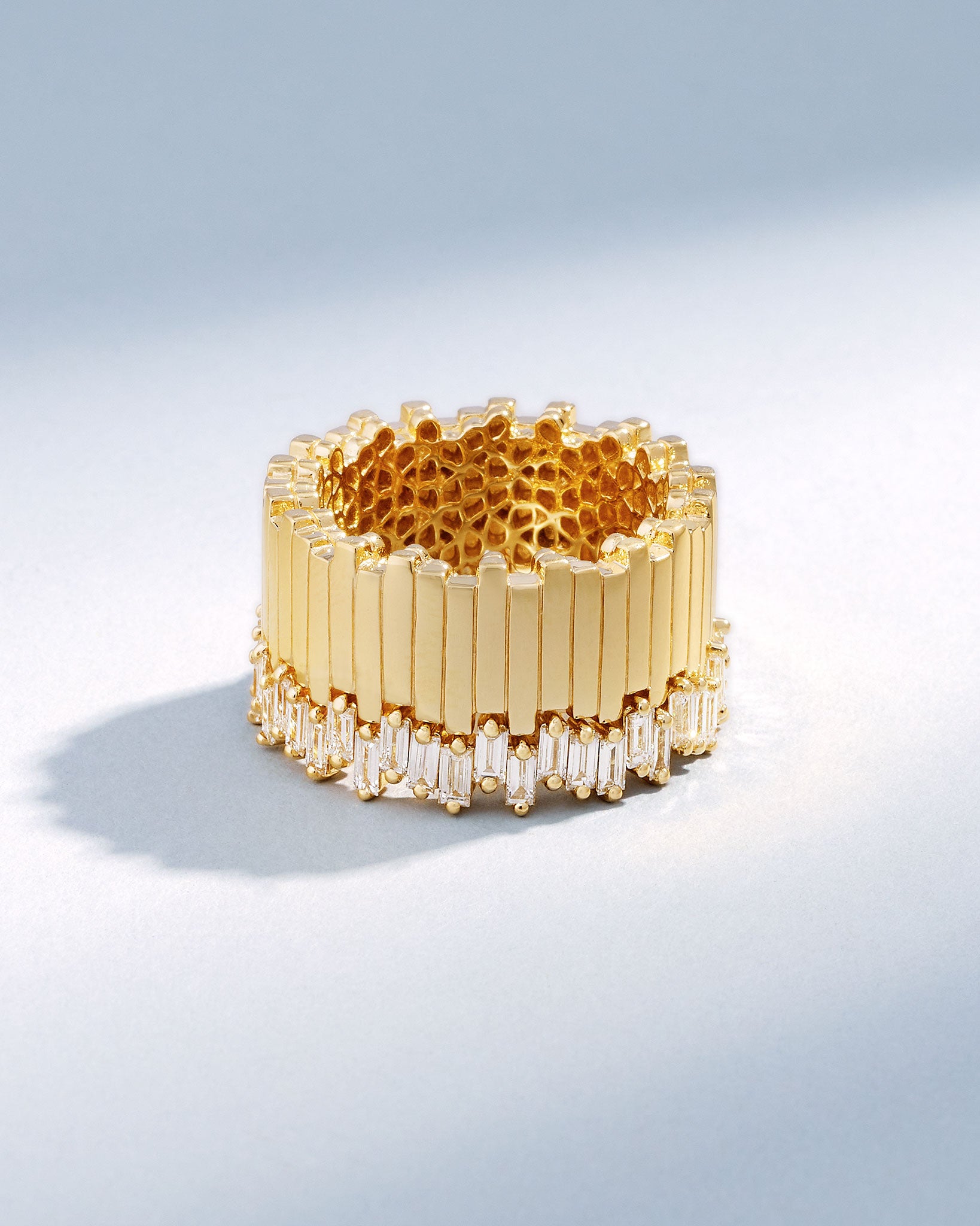 Suzanne Kalan Golden Milli Stacker Diamond Eternity Band in 18k yellow gold