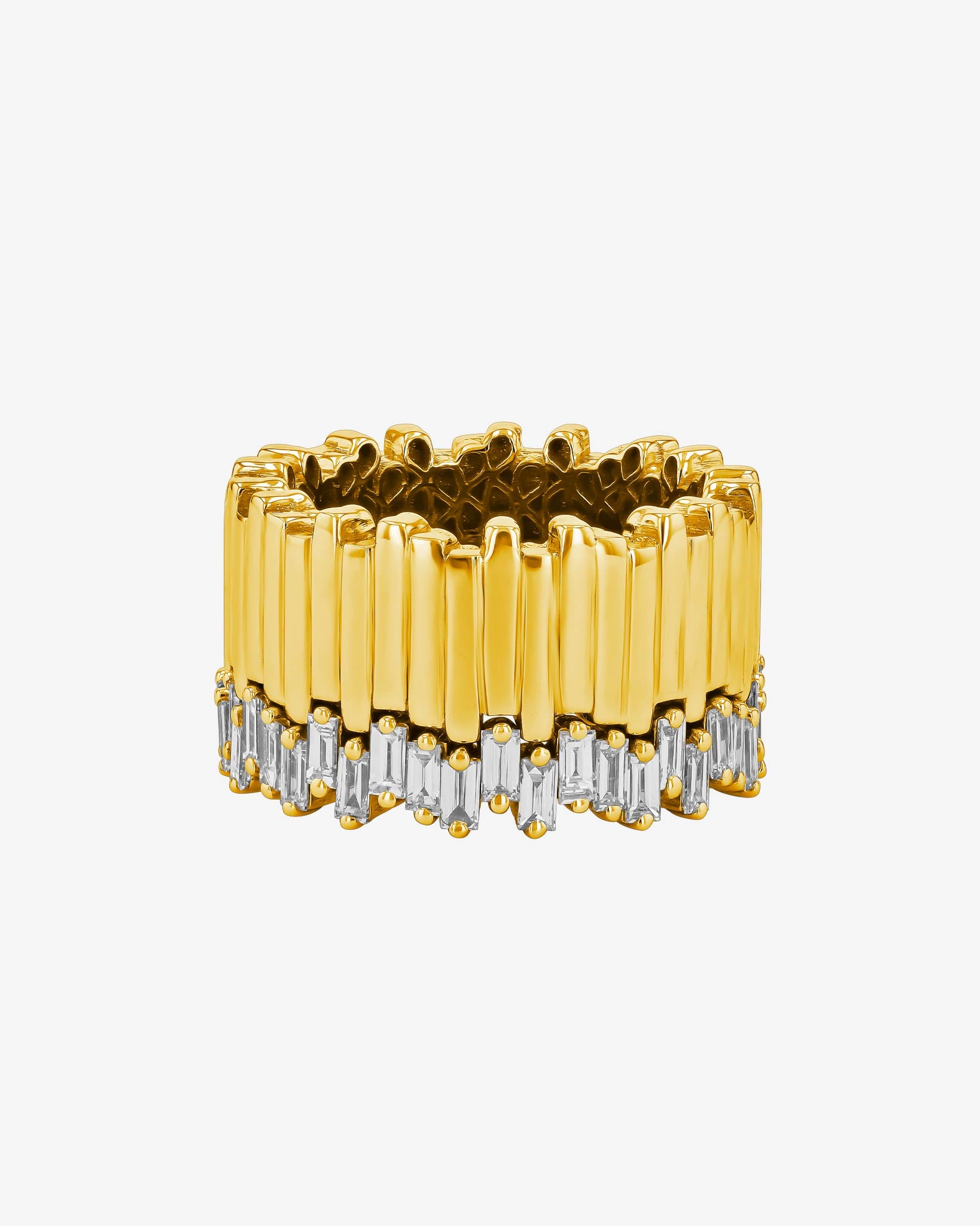 Suzanne Kalan Golden Milli Stacker Diamond Eternity Band in 18k yellow gold