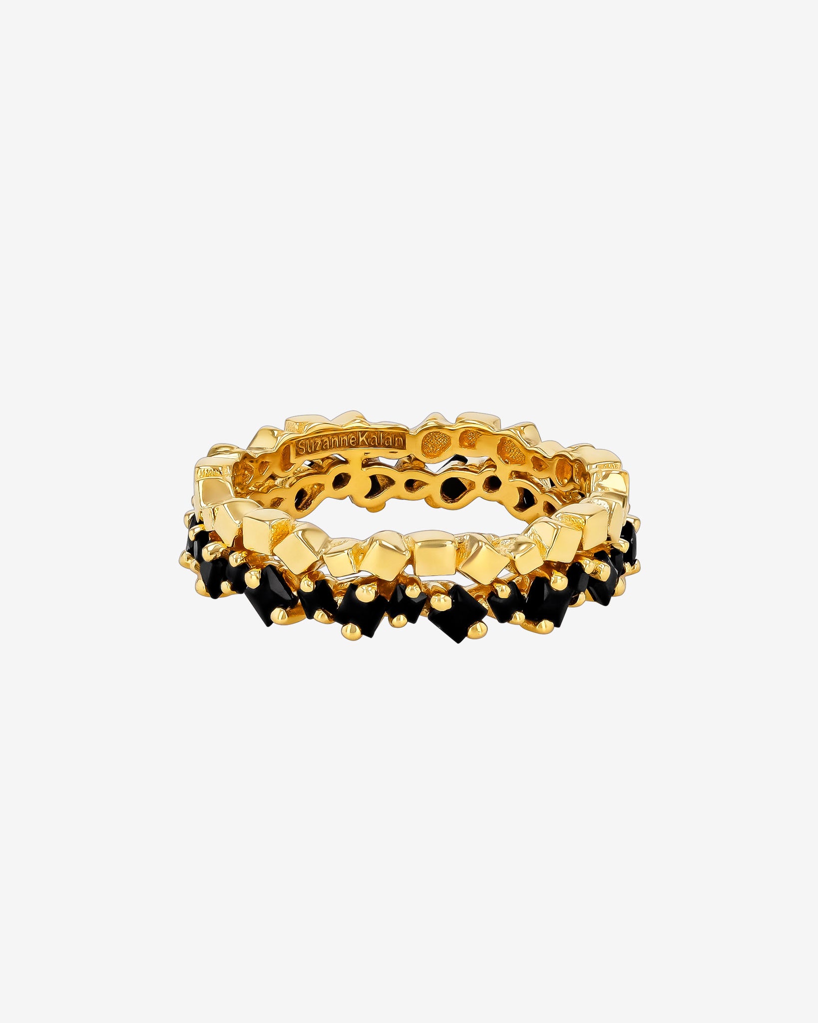Suzanne Kalan Golden Mini Black Sapphire Eternity Band in 18k yellow gold
