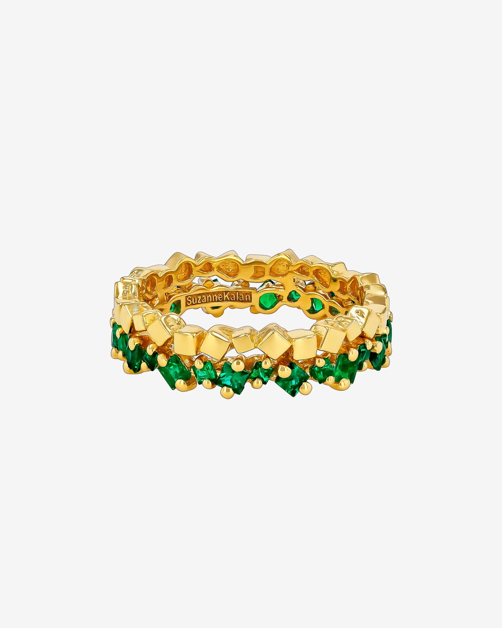 Suzanne Kalan Golden Mini Emerald Eternity Band in 18k yellow gold