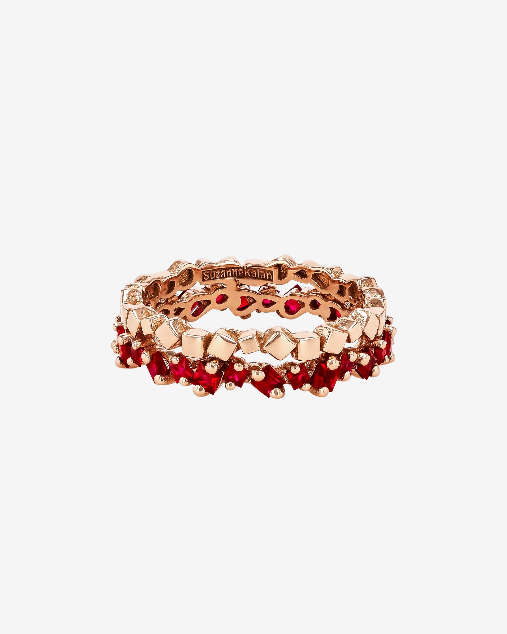 Suzanne Kalan Golden Mini Ruby Eternity Band in 18k rose gold